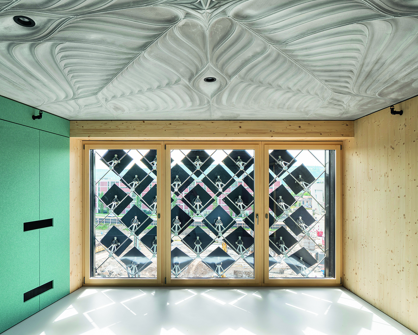 Facciata solare adattiva, vista dall'interno