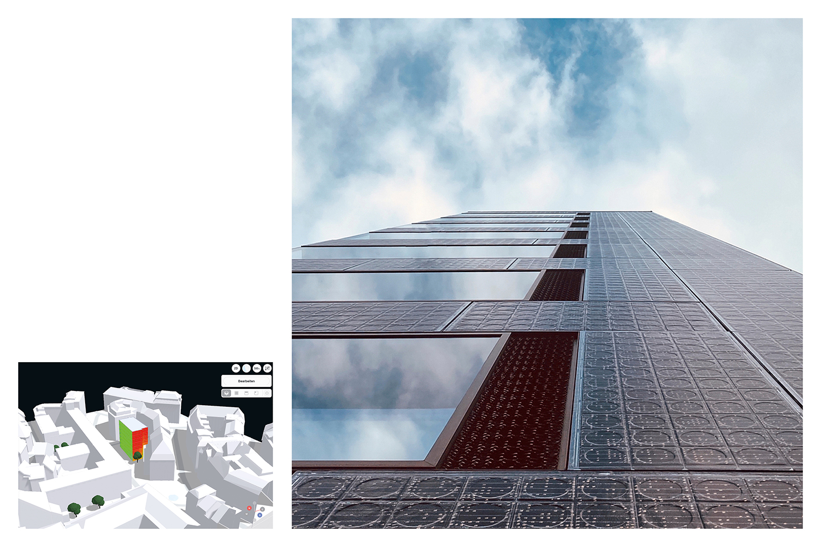 Ufficio per l'Ambiente e l'energia UAE, Basilea. Simulazione dell’irraggiamento solare diretto.