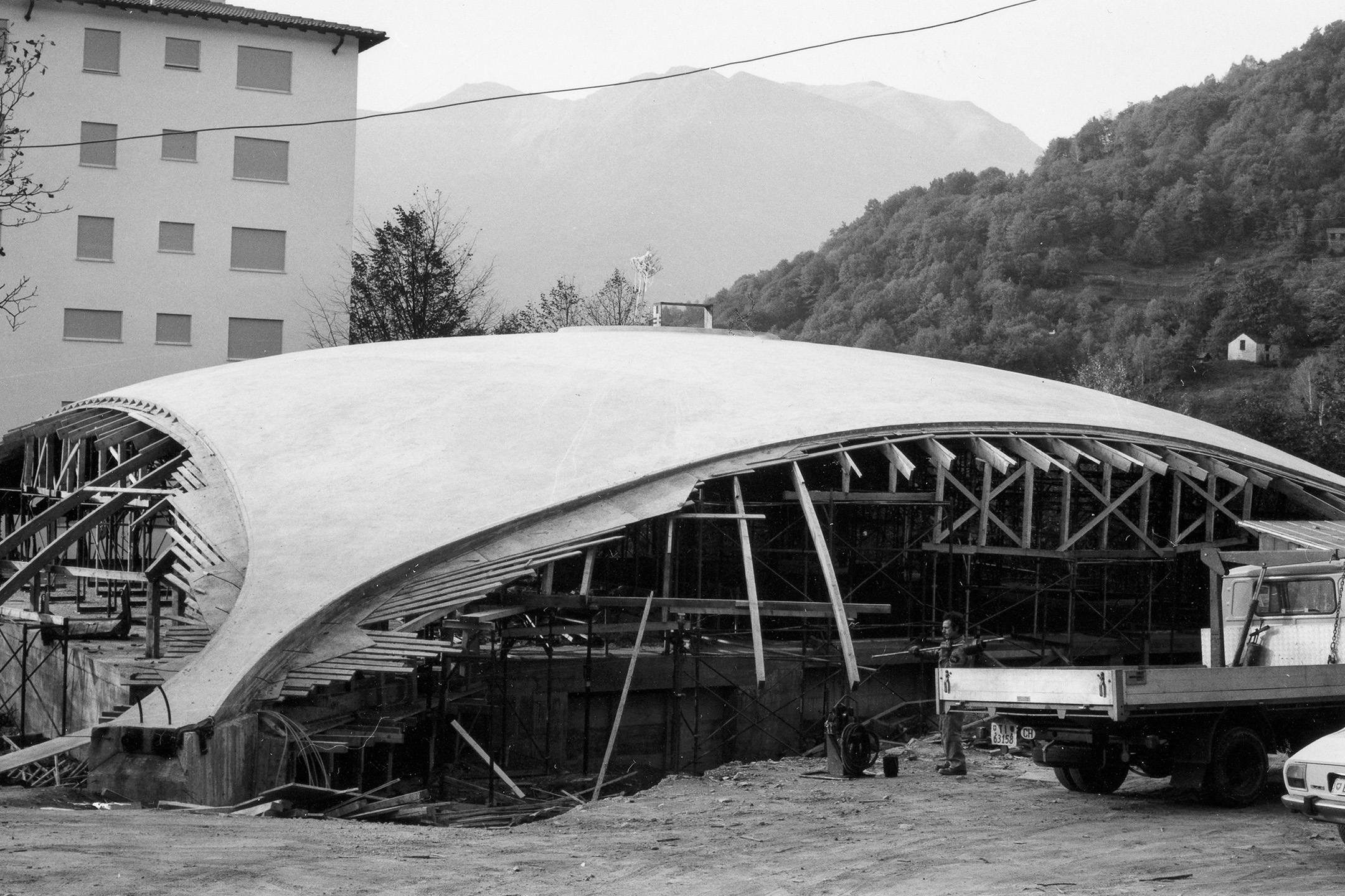 Vista della struttura appena liberata da puntelli e centine