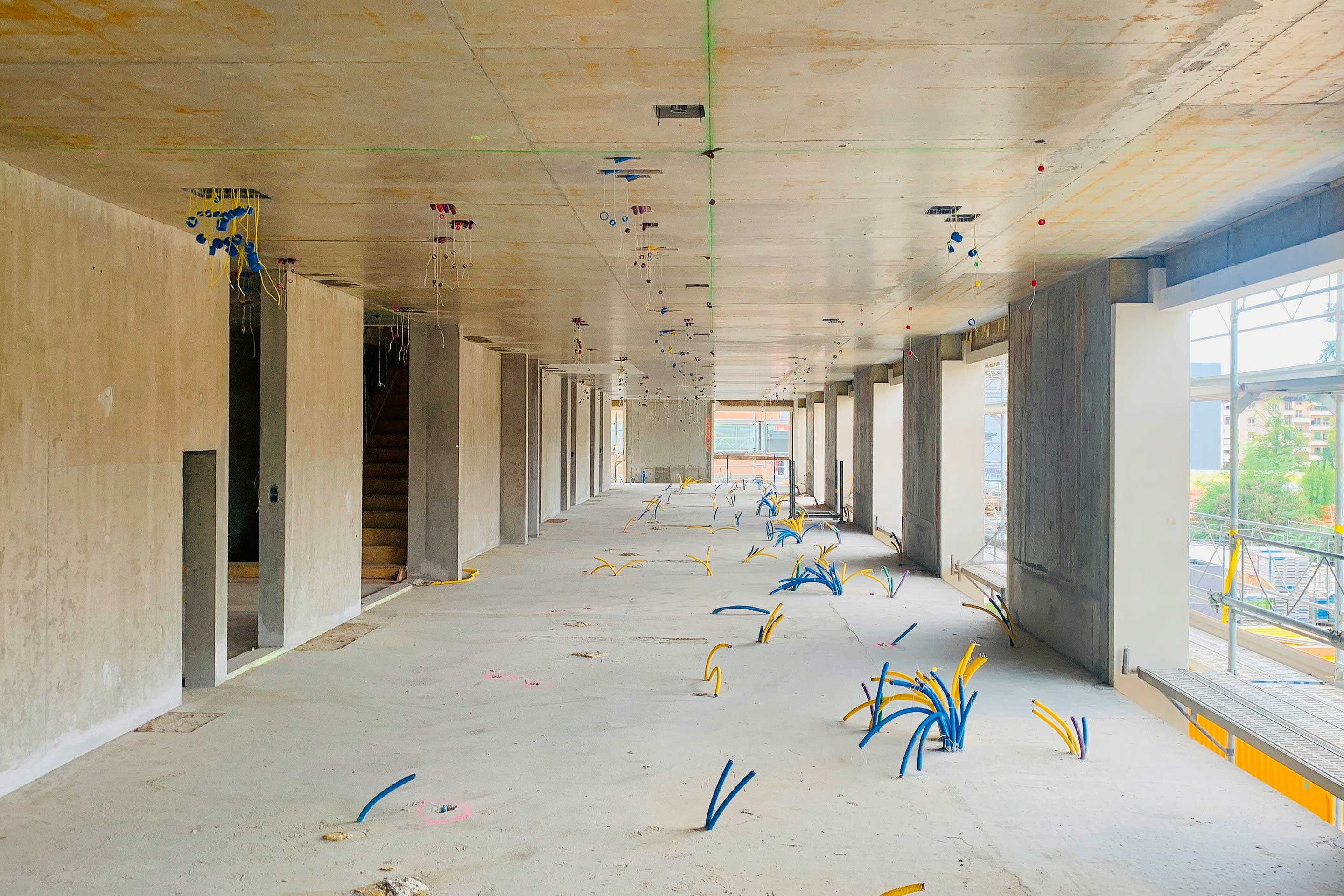 Étage type avant les travaux de second œuvre.