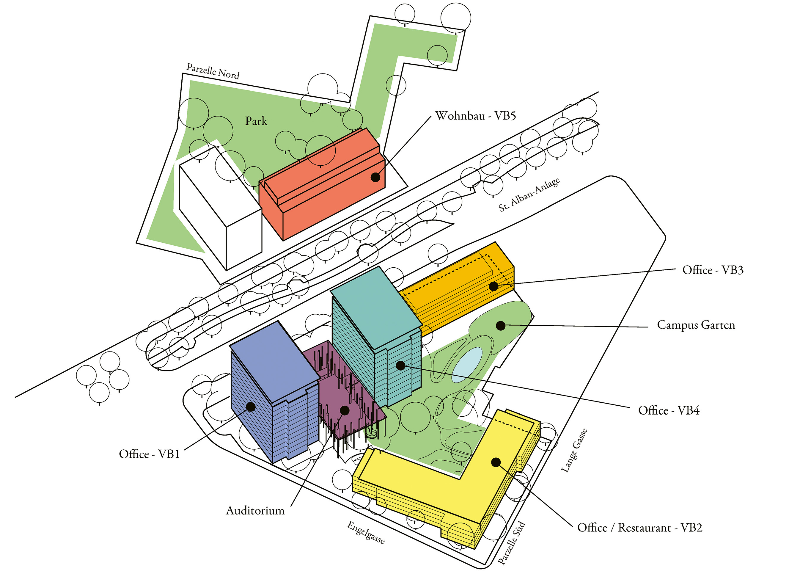 Schrittweise wird der Helvetia Campus in Basel transformiert. Die erste von vier Etappen – Office-VB1 (Altbau), Audi­torium und Office-VB4 (Neubau) – ist nun abgeschlossen.