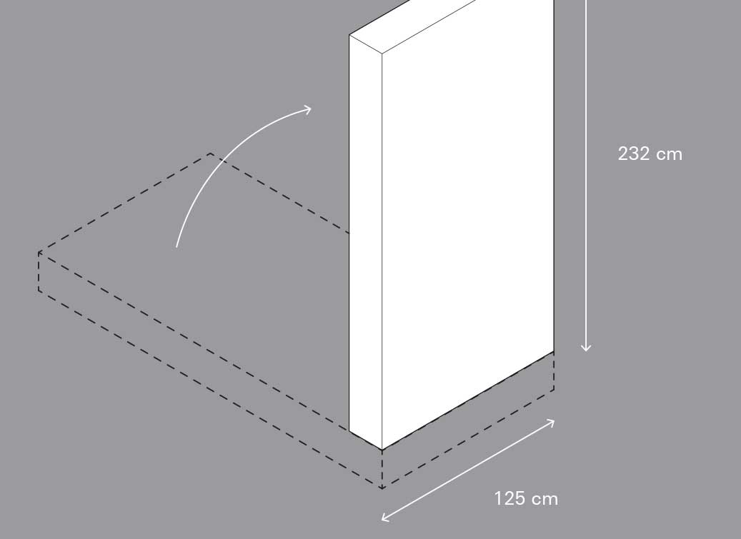 Solution dalle précontrainte pour pierre naturelle ou béton de réemploi: les unités en pierre ou en béton sont mises à la verticale
