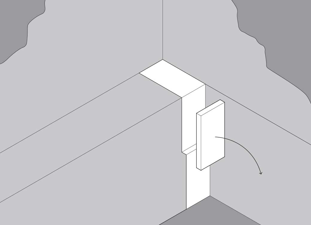 Solution dalle précontrainte pour pierre naturelle ou béton de réemploi: la pierre est sciée en unité de 232 × 125 cm dans la carrière