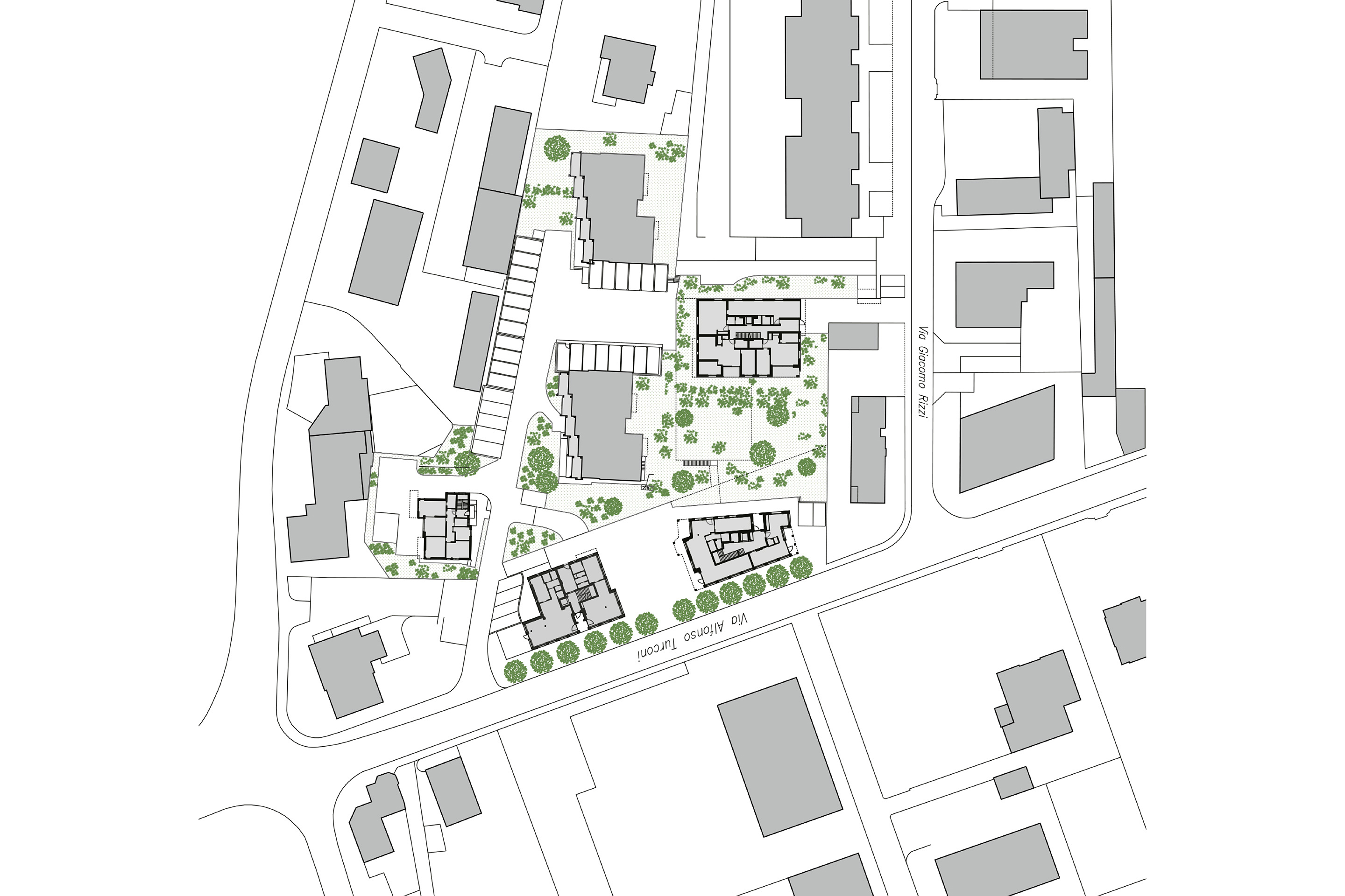 Planimetria via Turconi, Mendrisio