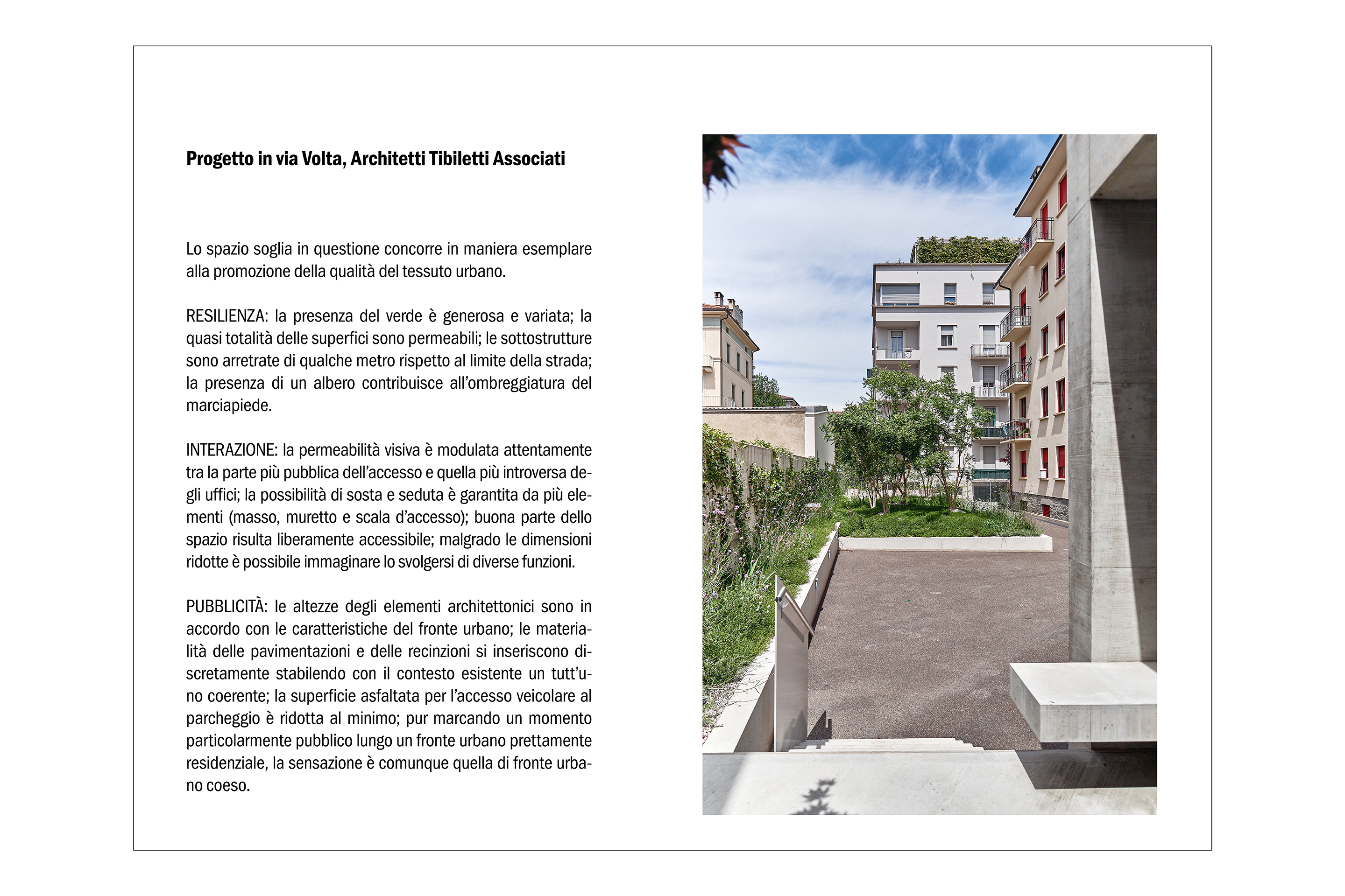 Progetto via Volta Lugano Architetti Tibiletti Associati