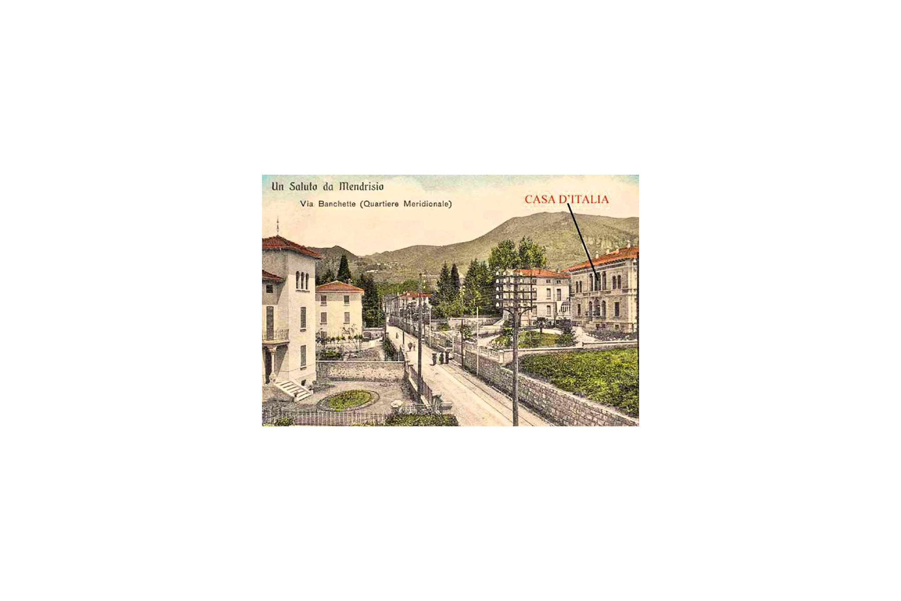 Cartolina d’epoca, Mendrisio, inizi del Novecento