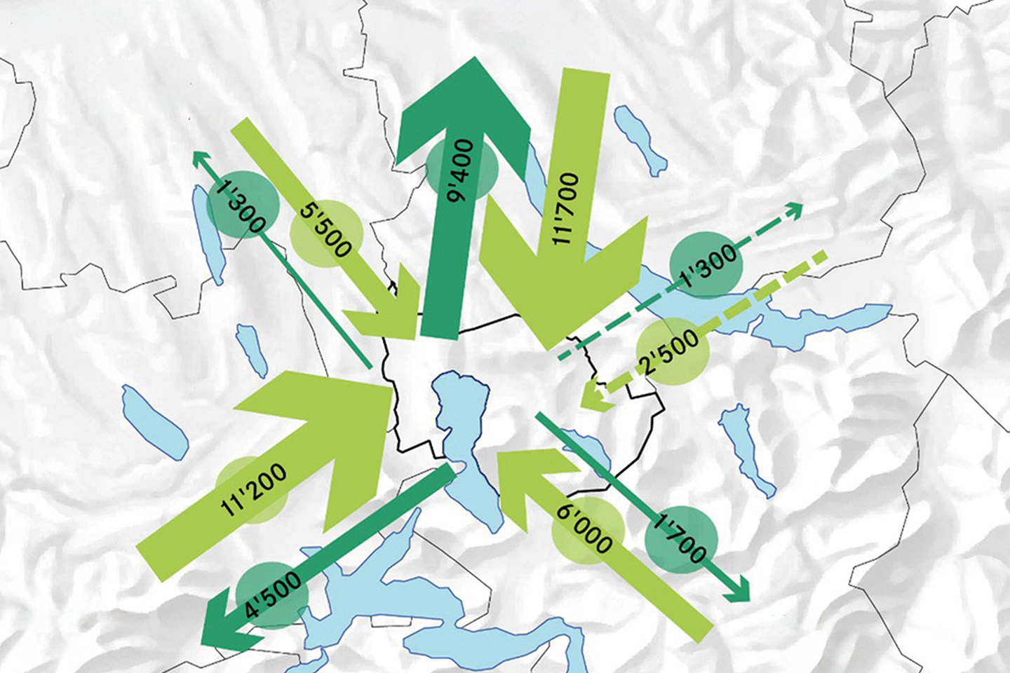 Interkantonale Pendlerbewegungen im Kanton Zug von 2019 bis 2021
