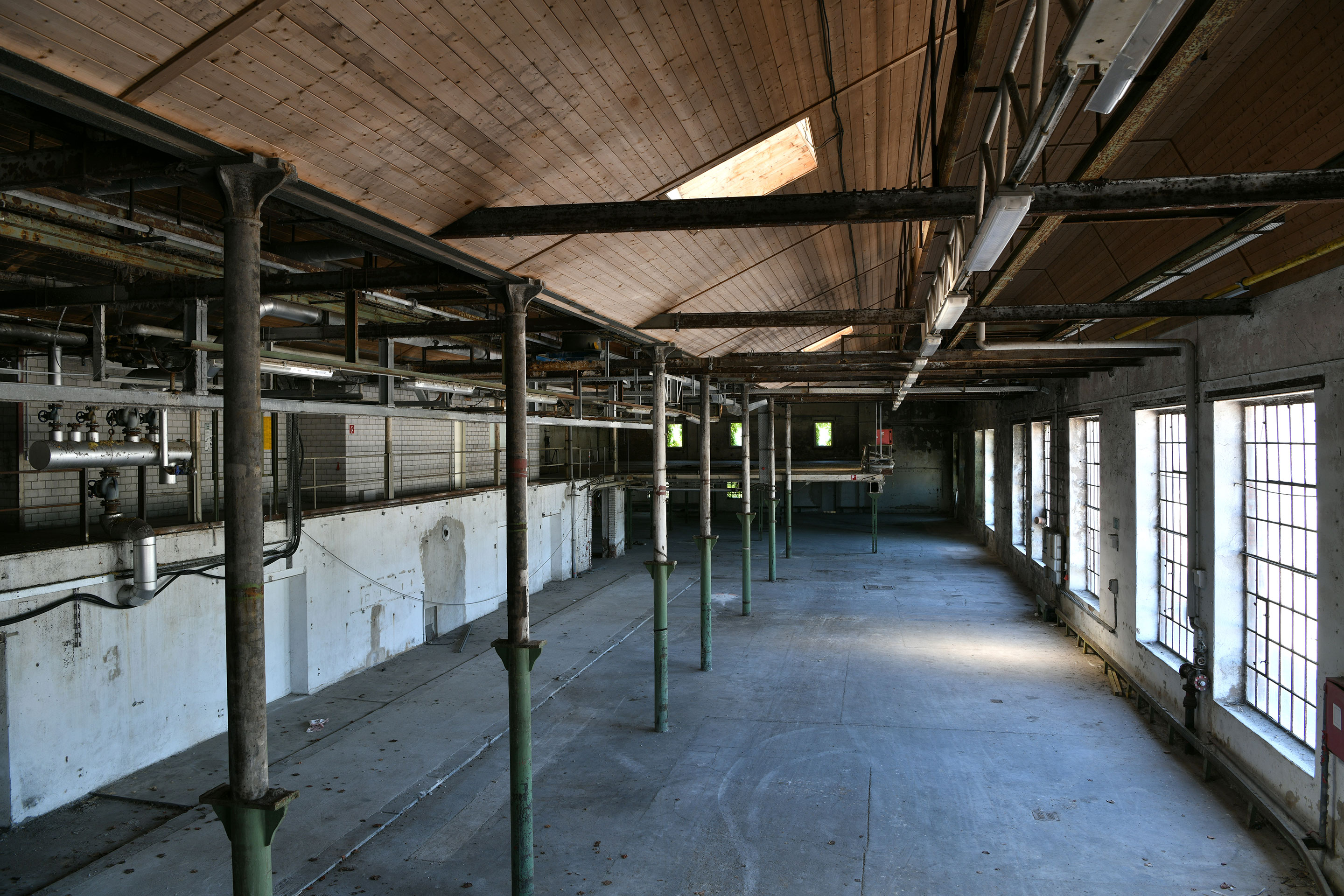Ehemalige Industriehalle in heutigem Zustand.