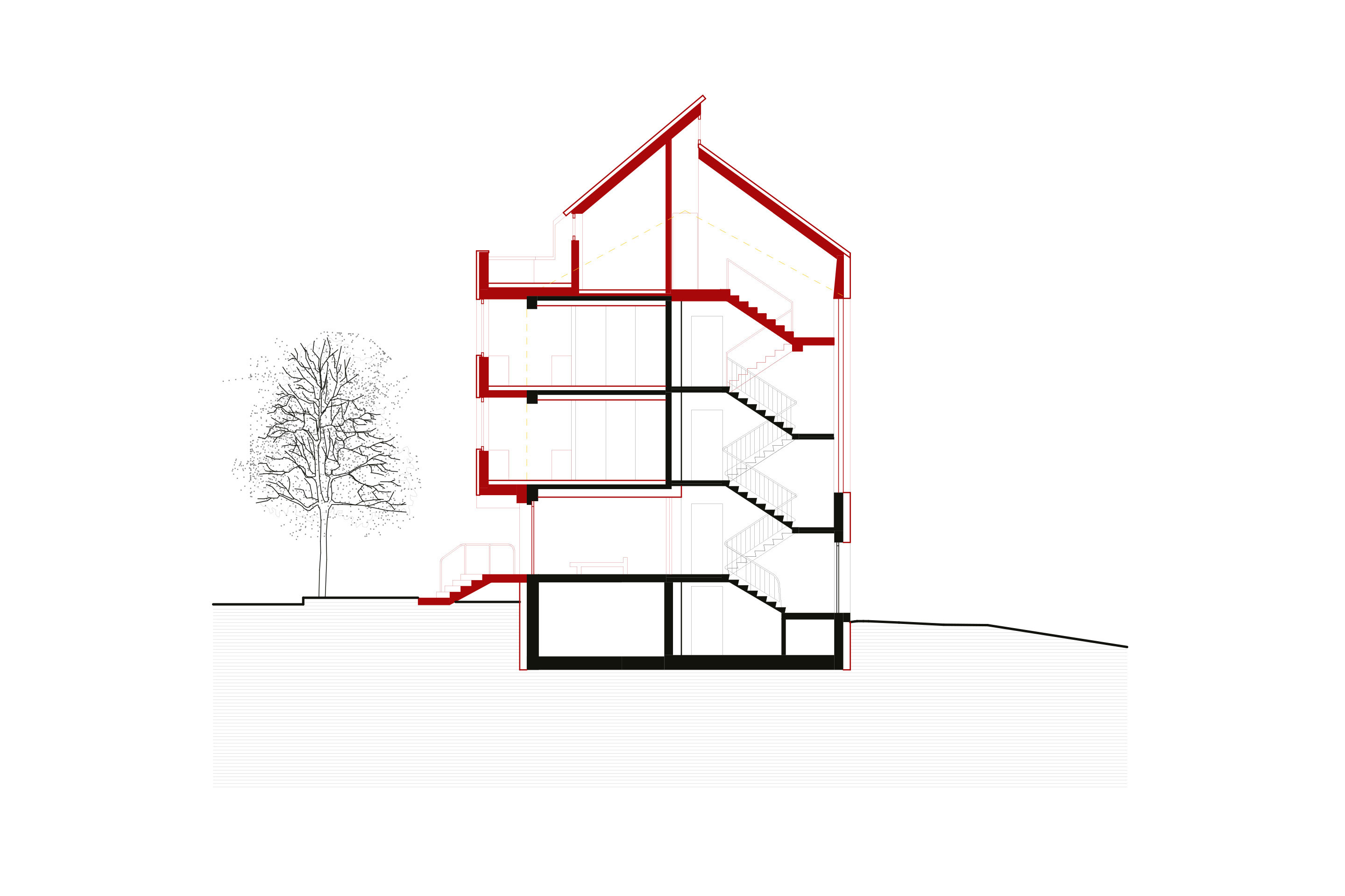 Mit den zusätzlichen Volumen wurde die Kubatur des Hauses  neu modelliert.