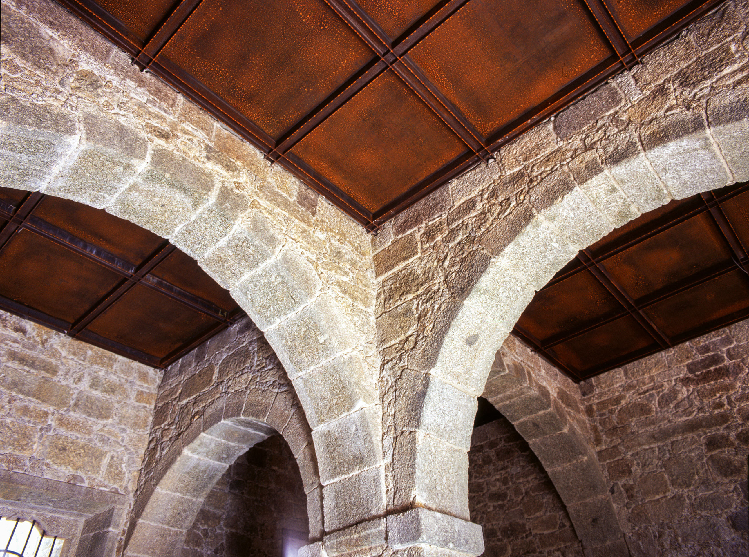 Vista del soffitto della sala da pranzo