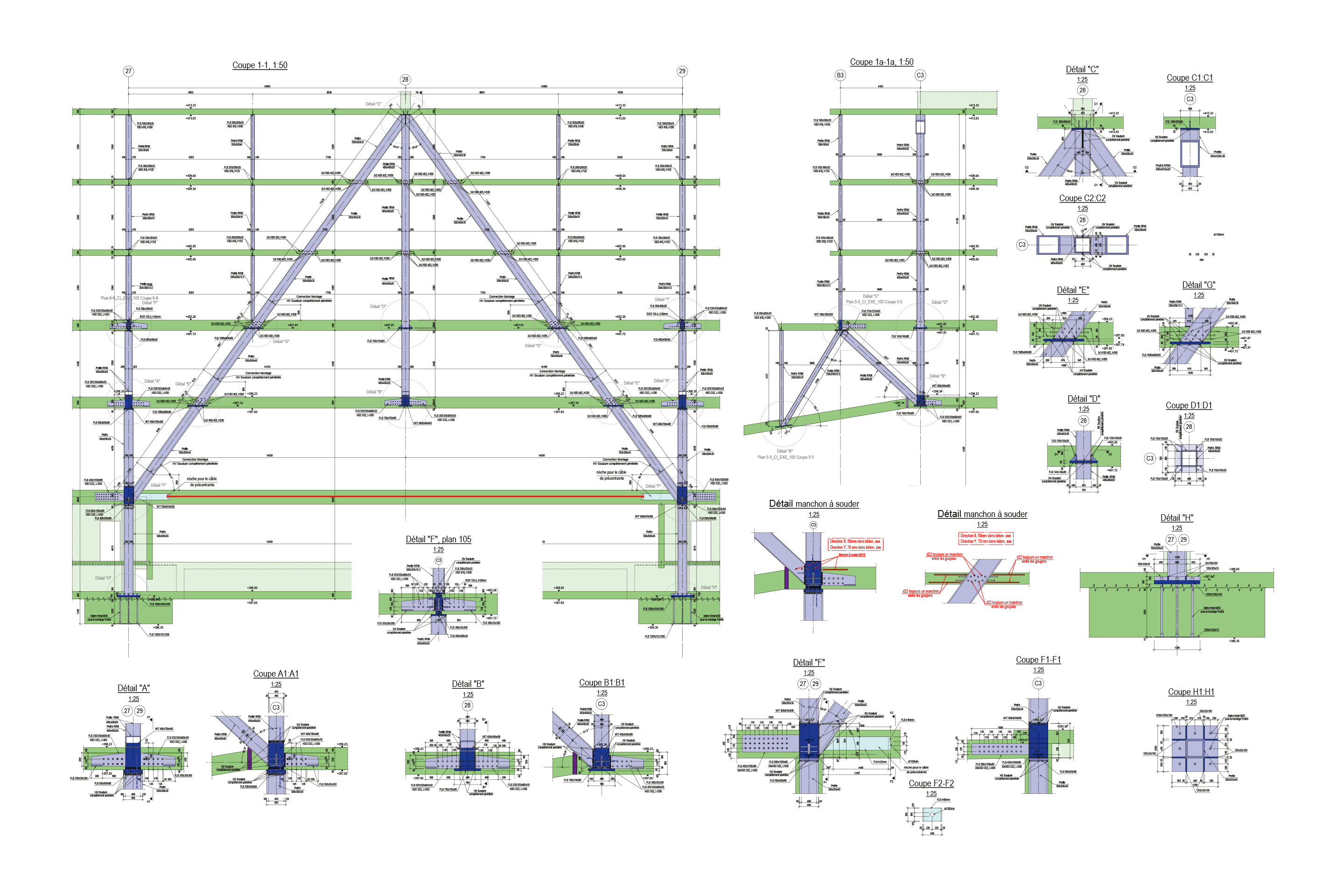 Structure design and abacus of HESAV building nodes