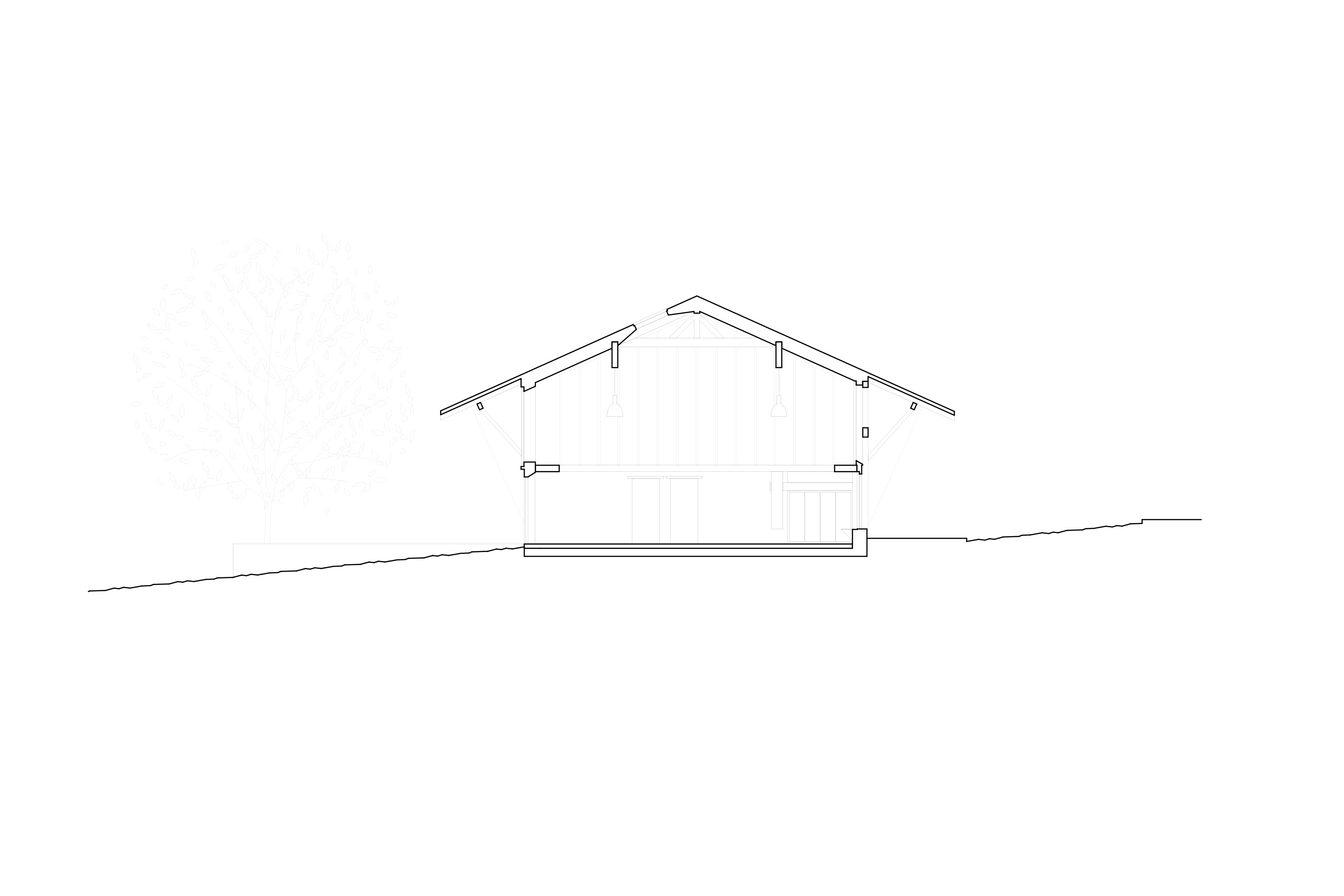 Coupe au travers de la fourragère. La dalle qui scindait depuis 2011 le volume traversant a été sciée.