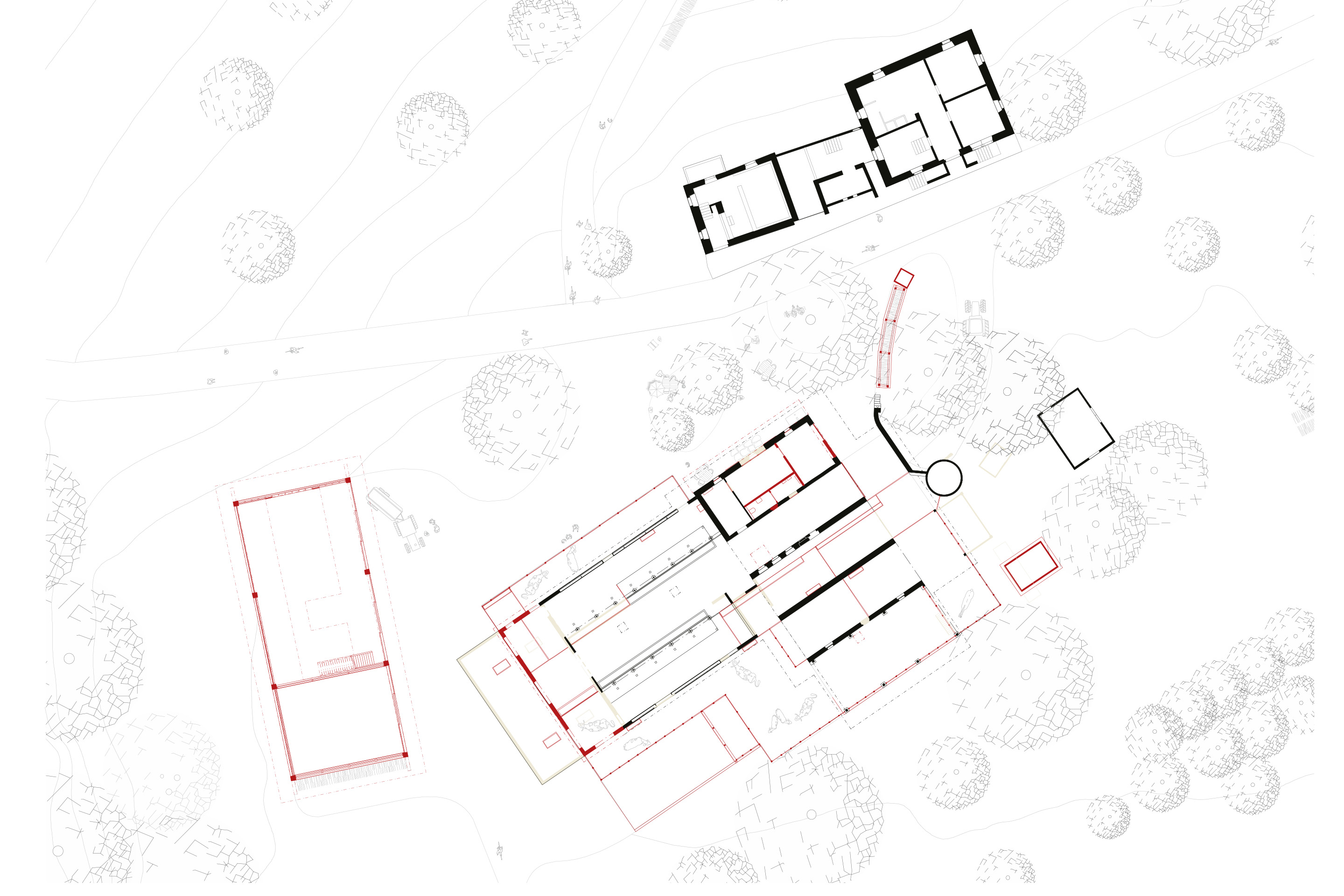 Neben dem Neubau des 408 m2 grossen Ökonomiegebäudes wurde auch der 1192 m2 grosse Stall  instand gesetzt.  Die baulichen Massnahmen umfassten den Hofladen, eine neue Krananlage für den Heuverlad, ein Aussengehege,  einen Sanitärraum und einen Hühnerstall.