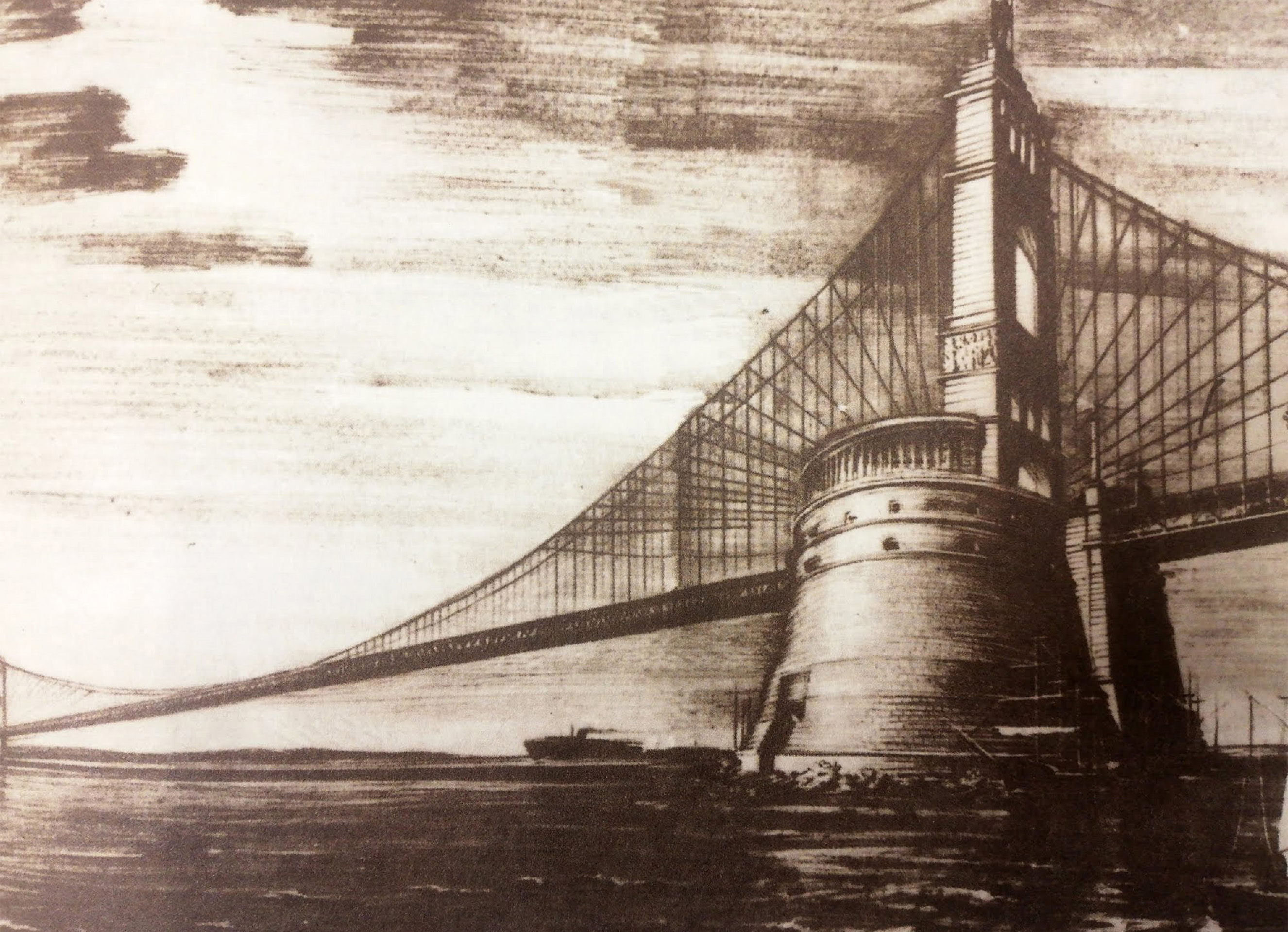 Pont «homérique», architecte Armando Brasini et ingénieur Mario Palmieri, 1957