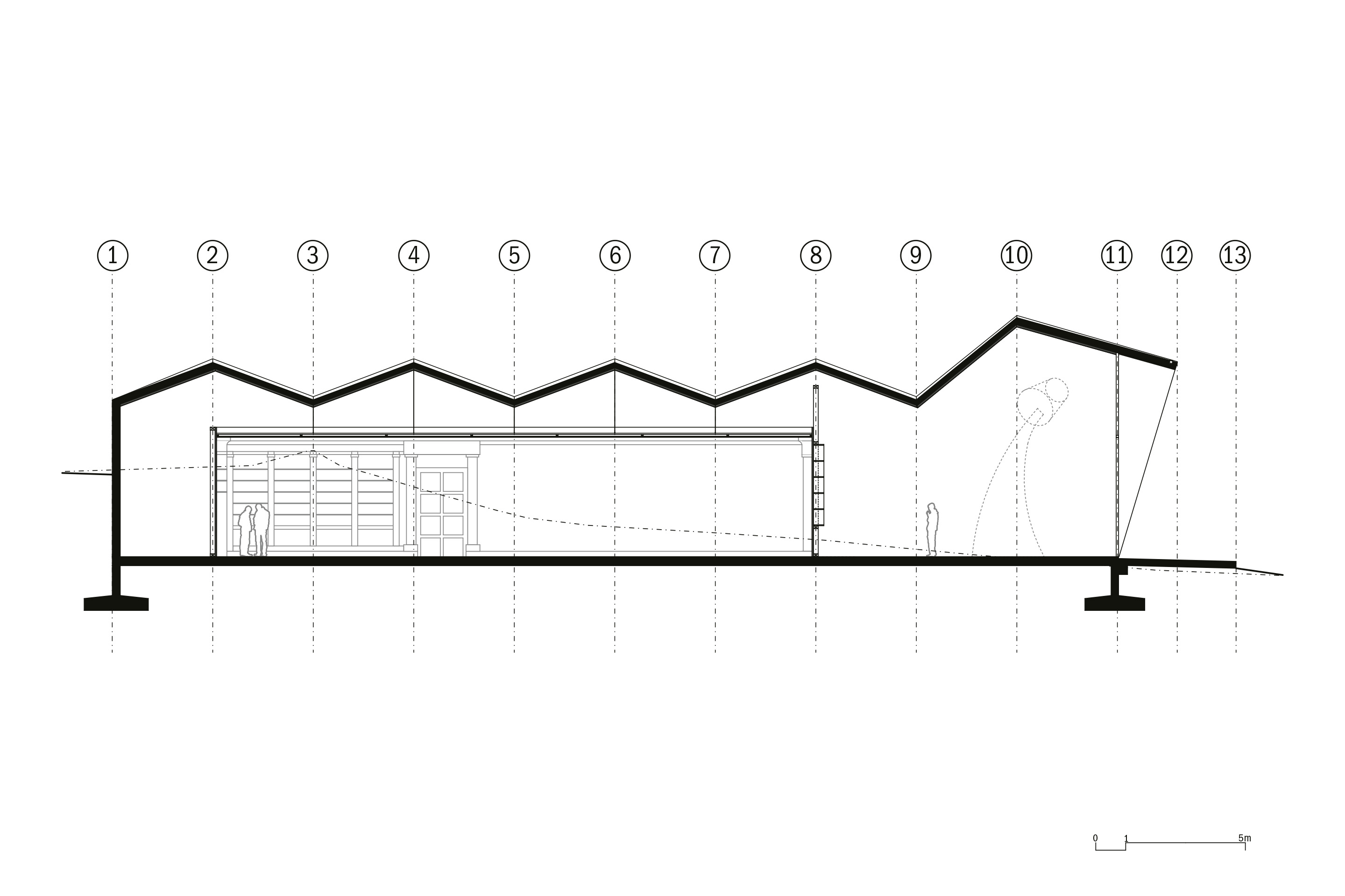 Kunsthalle-Göschenen-sezione-longitudinale