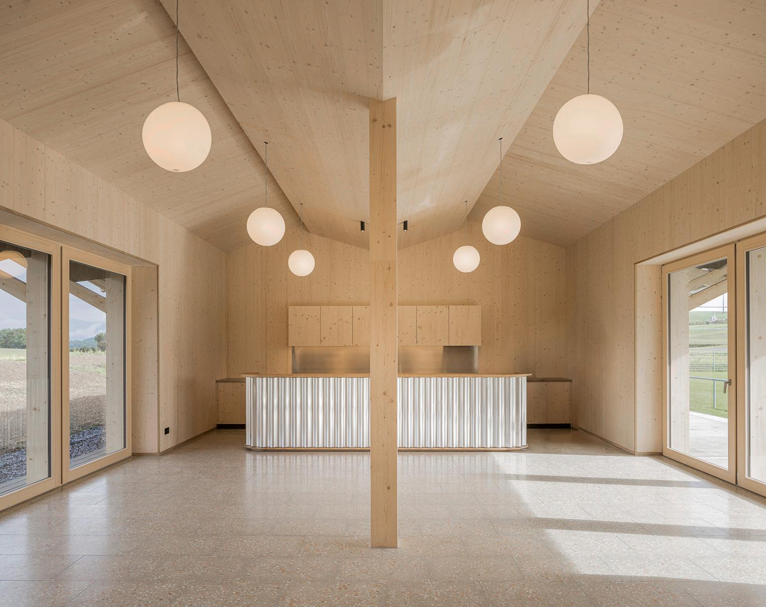 The refreshment area is open to sportsmen and women at the end of matches.