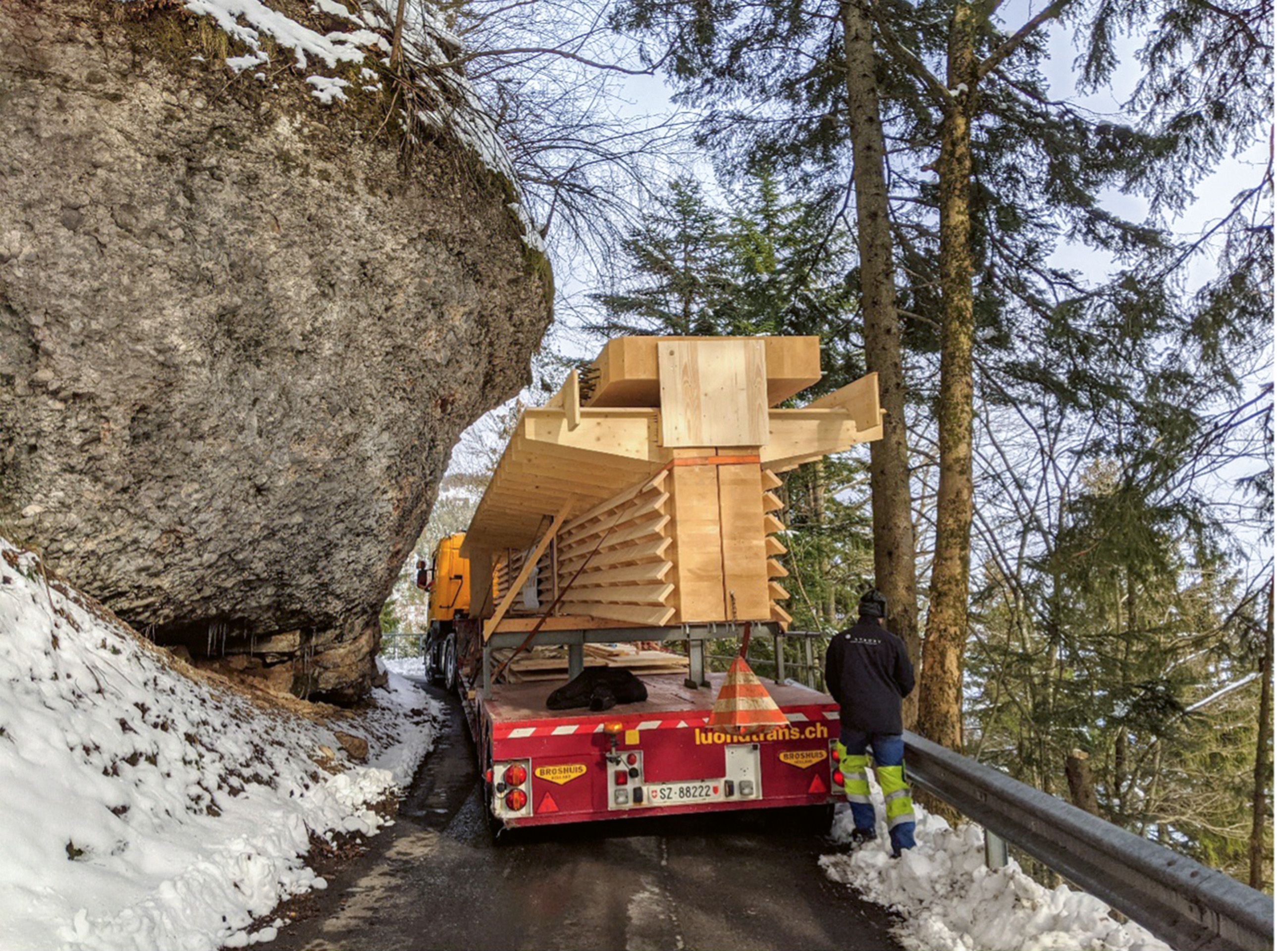 Transport Rigiaa Bruecke Holz UHFB