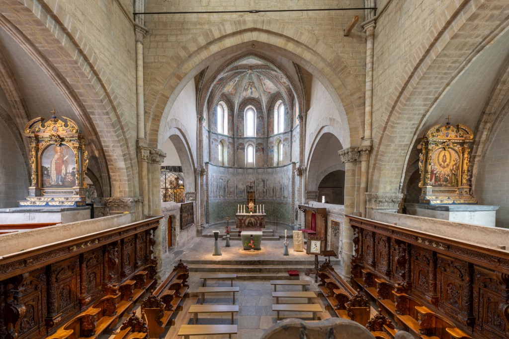 Der Innneraum  des Château de Valère, Sion wurde vom Spezialisten für Denkmalrestauration Christophe Amsler, Architekt, feinfühlig saniert