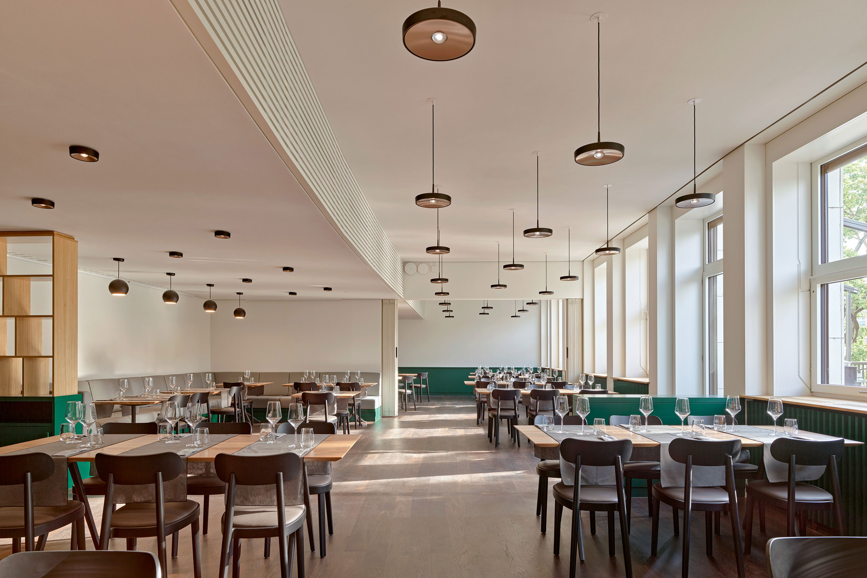 The restaurant is part of the multifunctional complex.