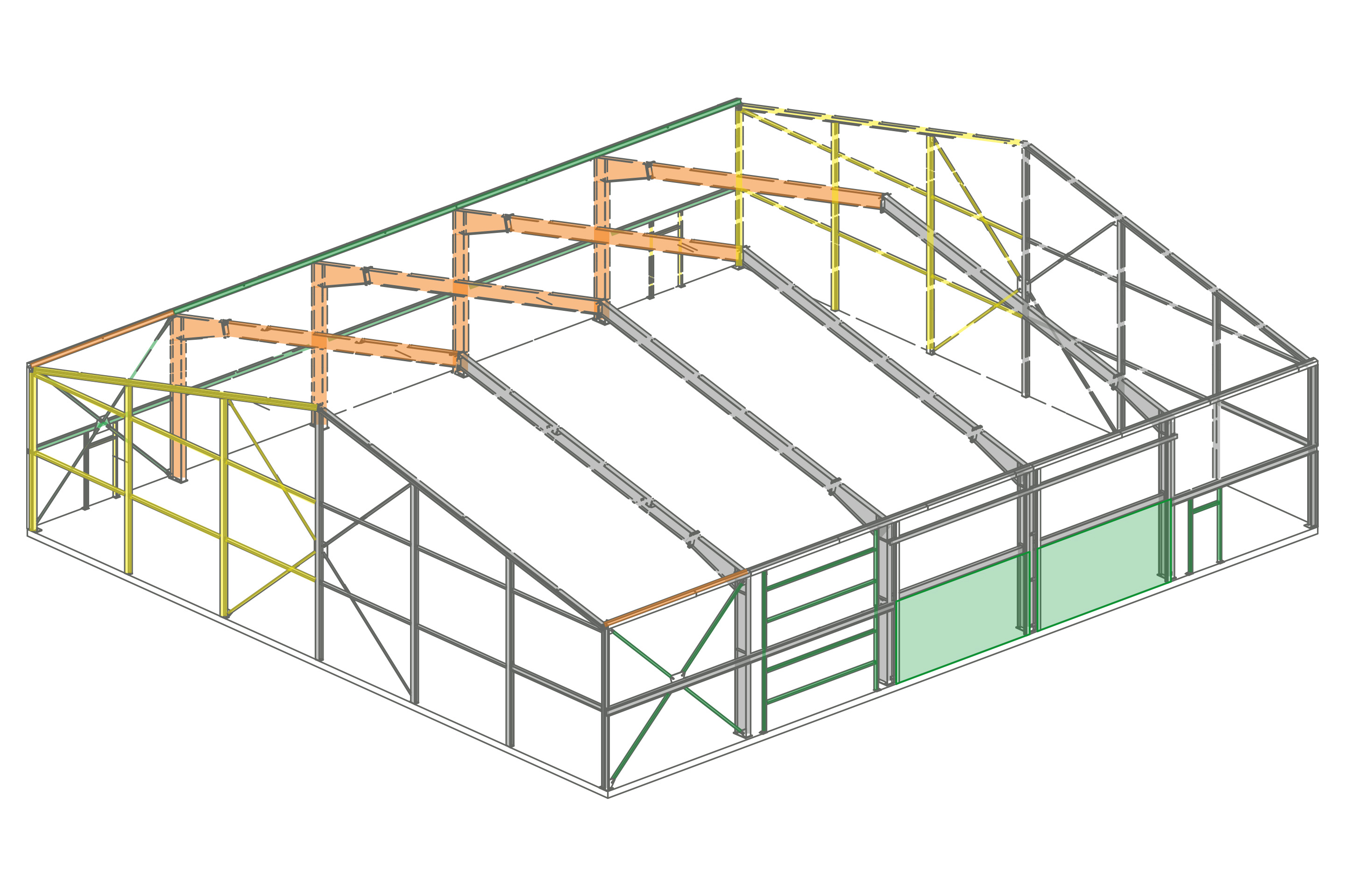 Beachvolleyball Halle Re use Stahl Bern Visualisierung Axonometrie