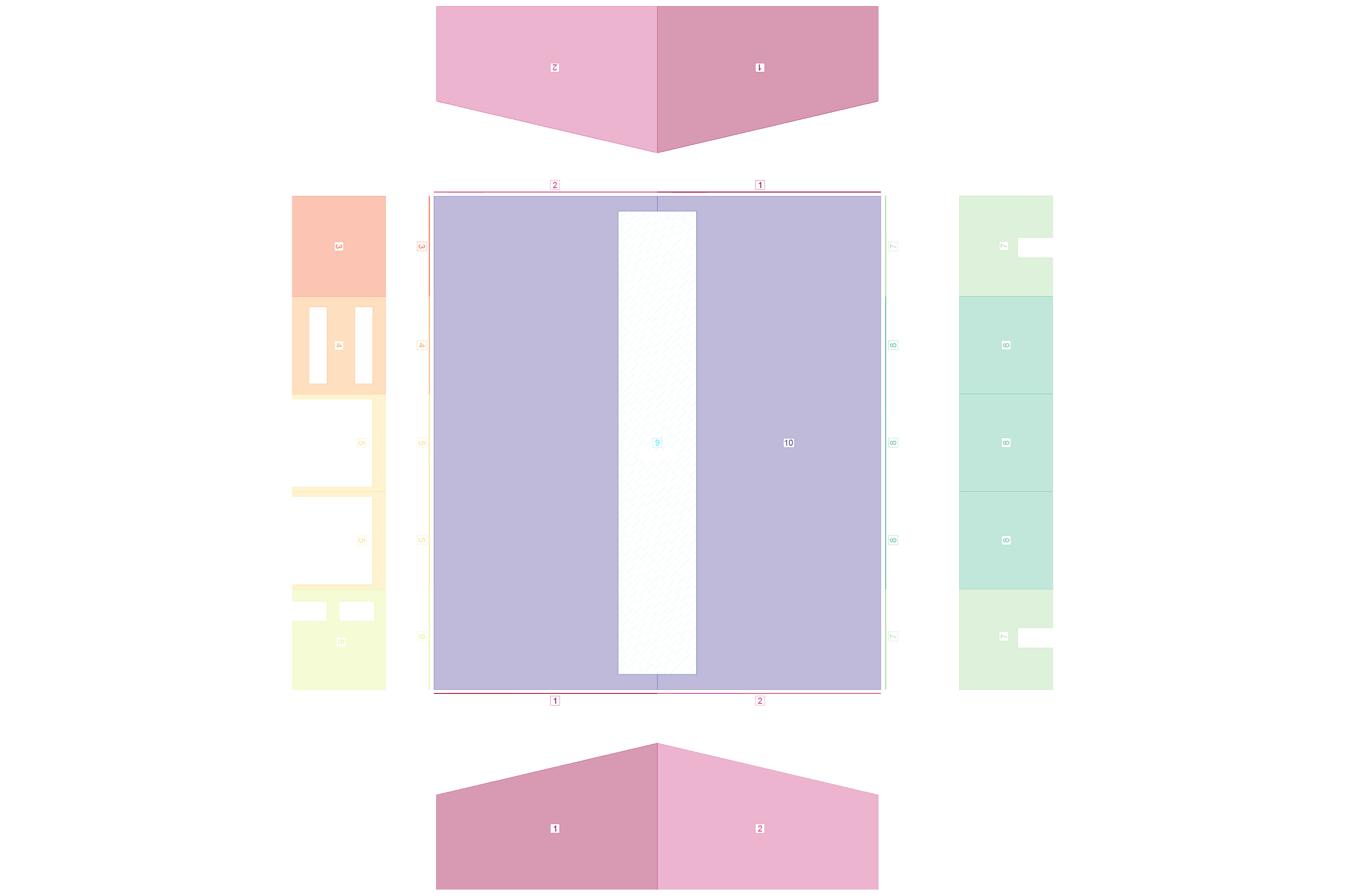 Abwicklung Fassade Bern