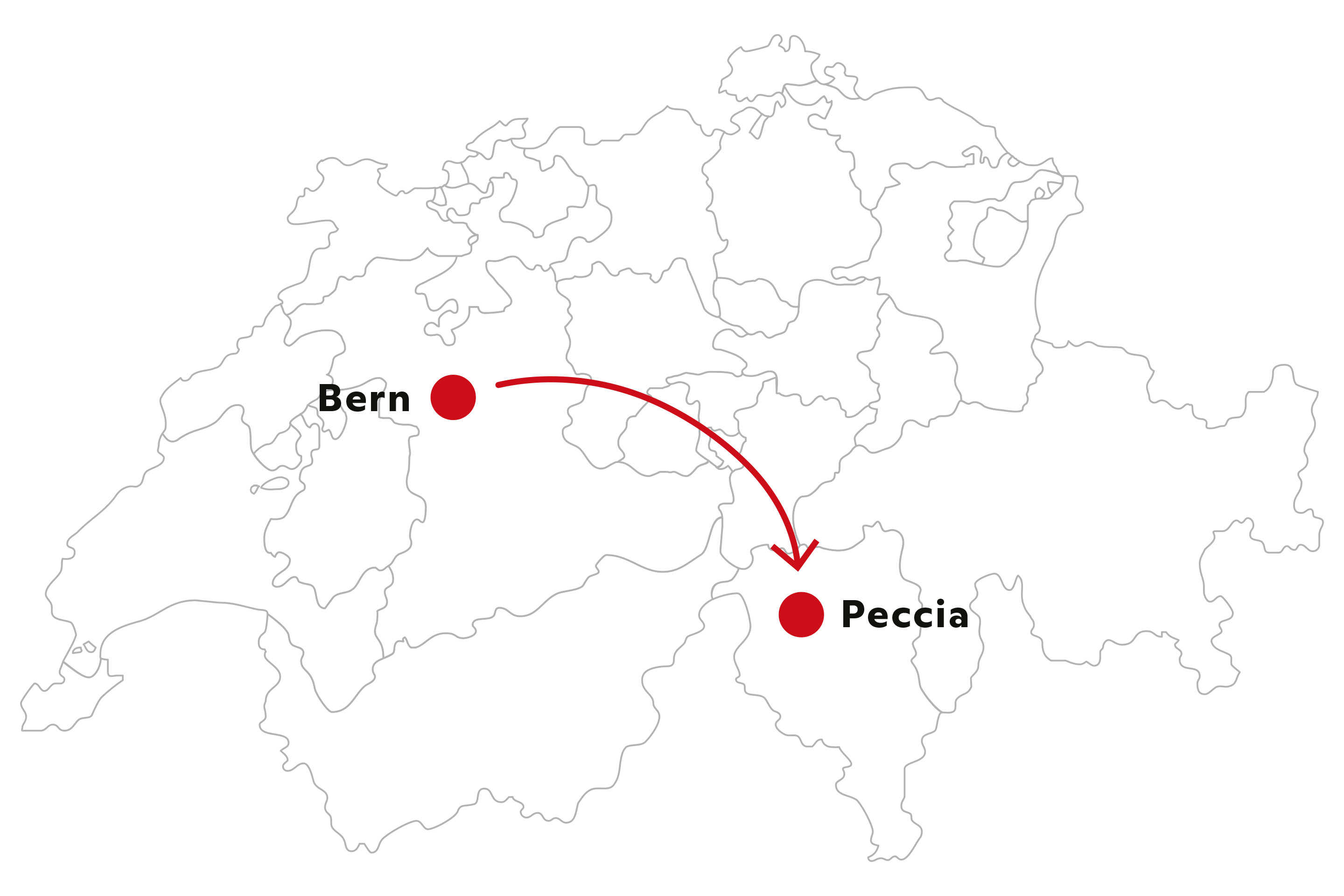 Landkarte Peccia Bern Schweiz