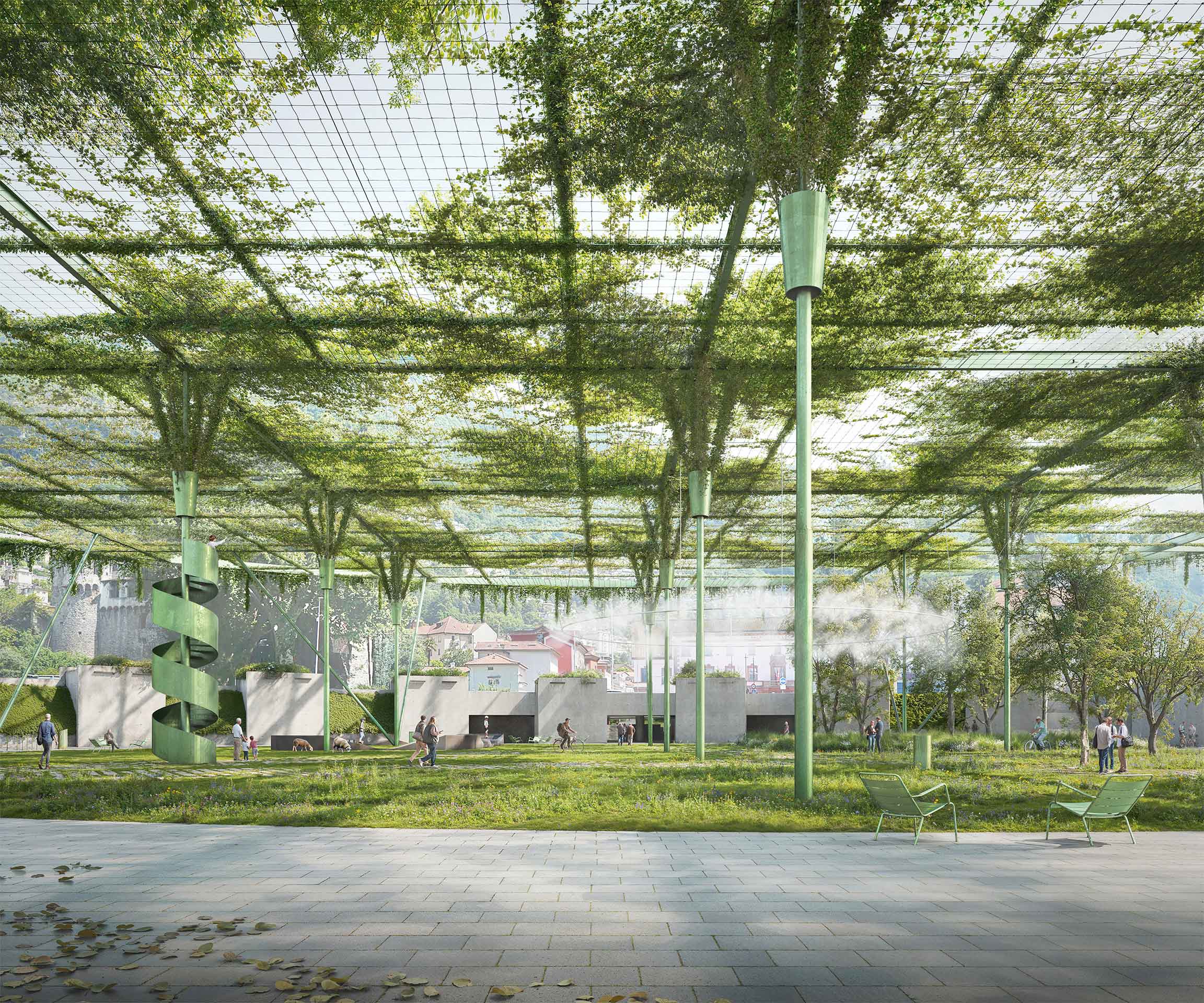 Locarno rotonda Castello la grande pergola