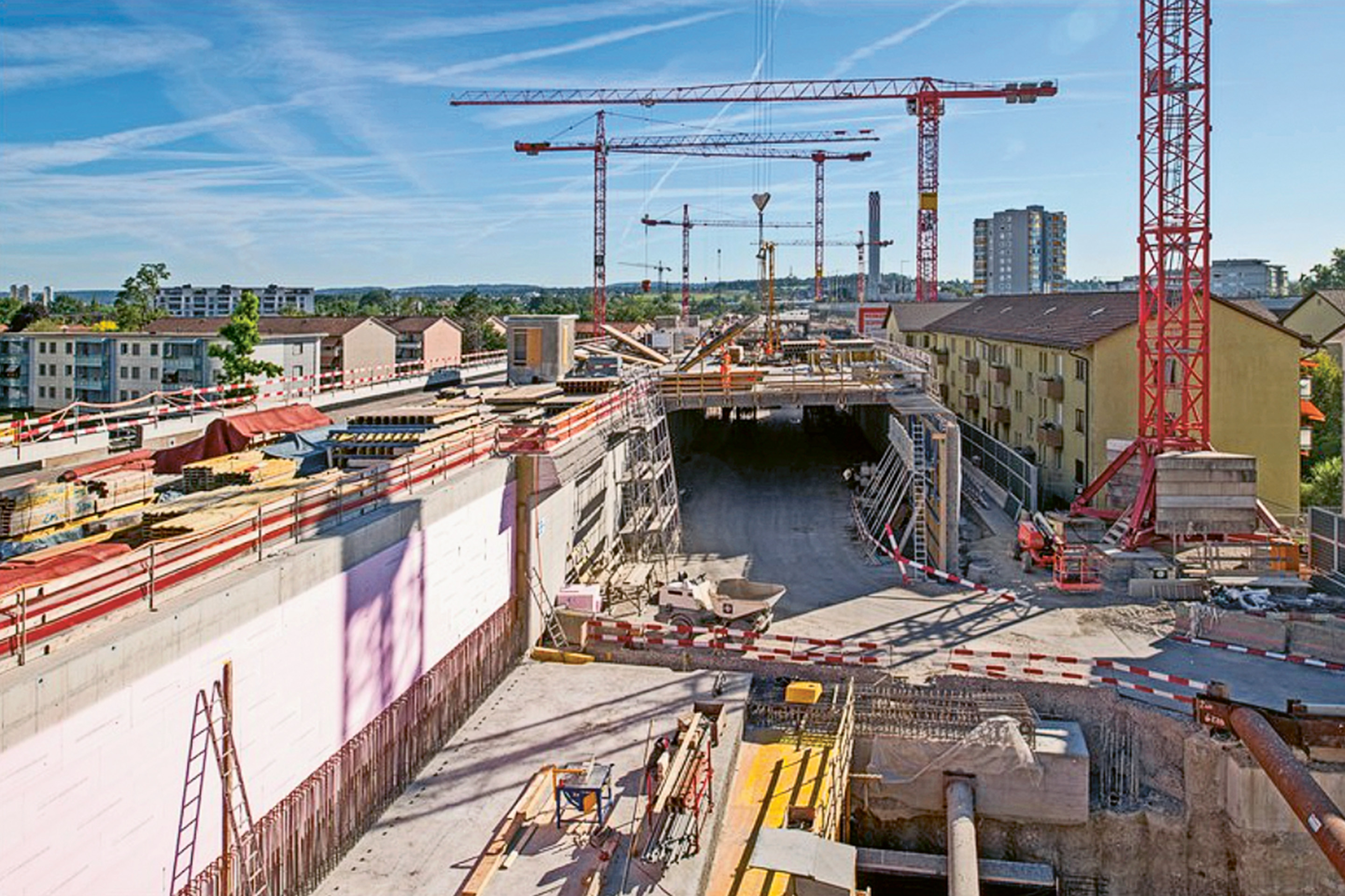 Einhausung Schwamendingen im Bau