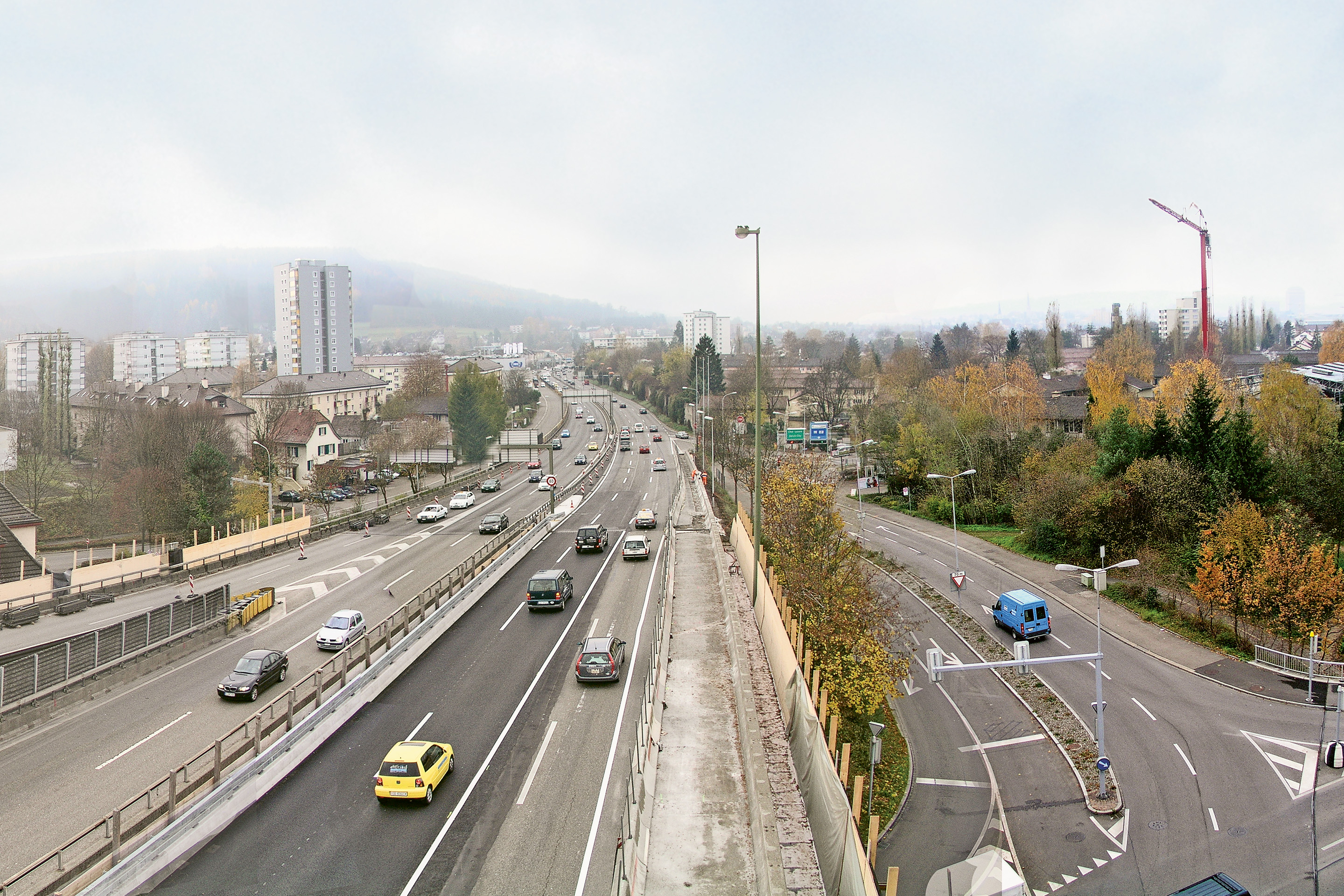 Ueberlandstrasse vor Einhausung Schwamendingen