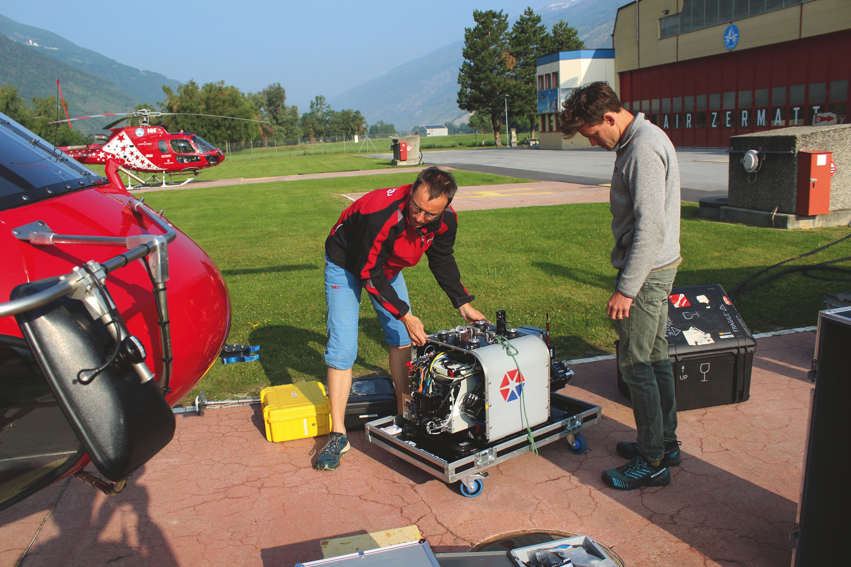 Installation du LiDAR, du GPS, de la centrale inertielle et de la caméra hyperspectrale
