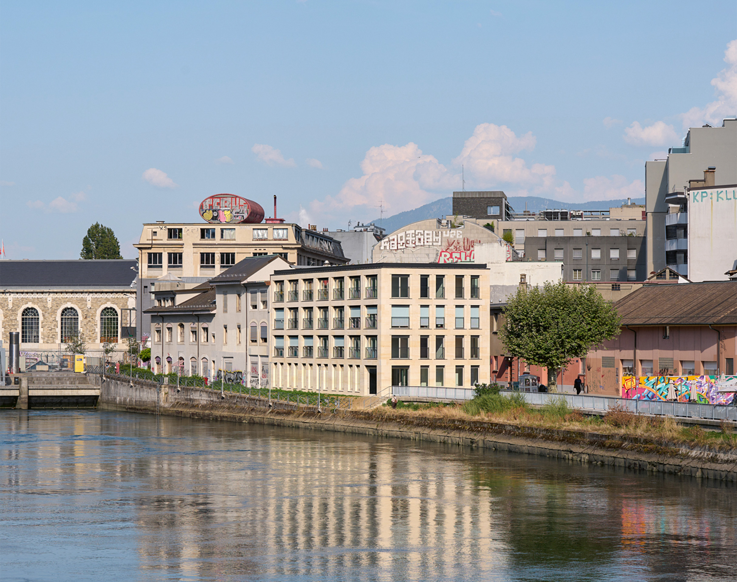 Coulouvreniere Genf Rhone Naturstein Aussen Foto