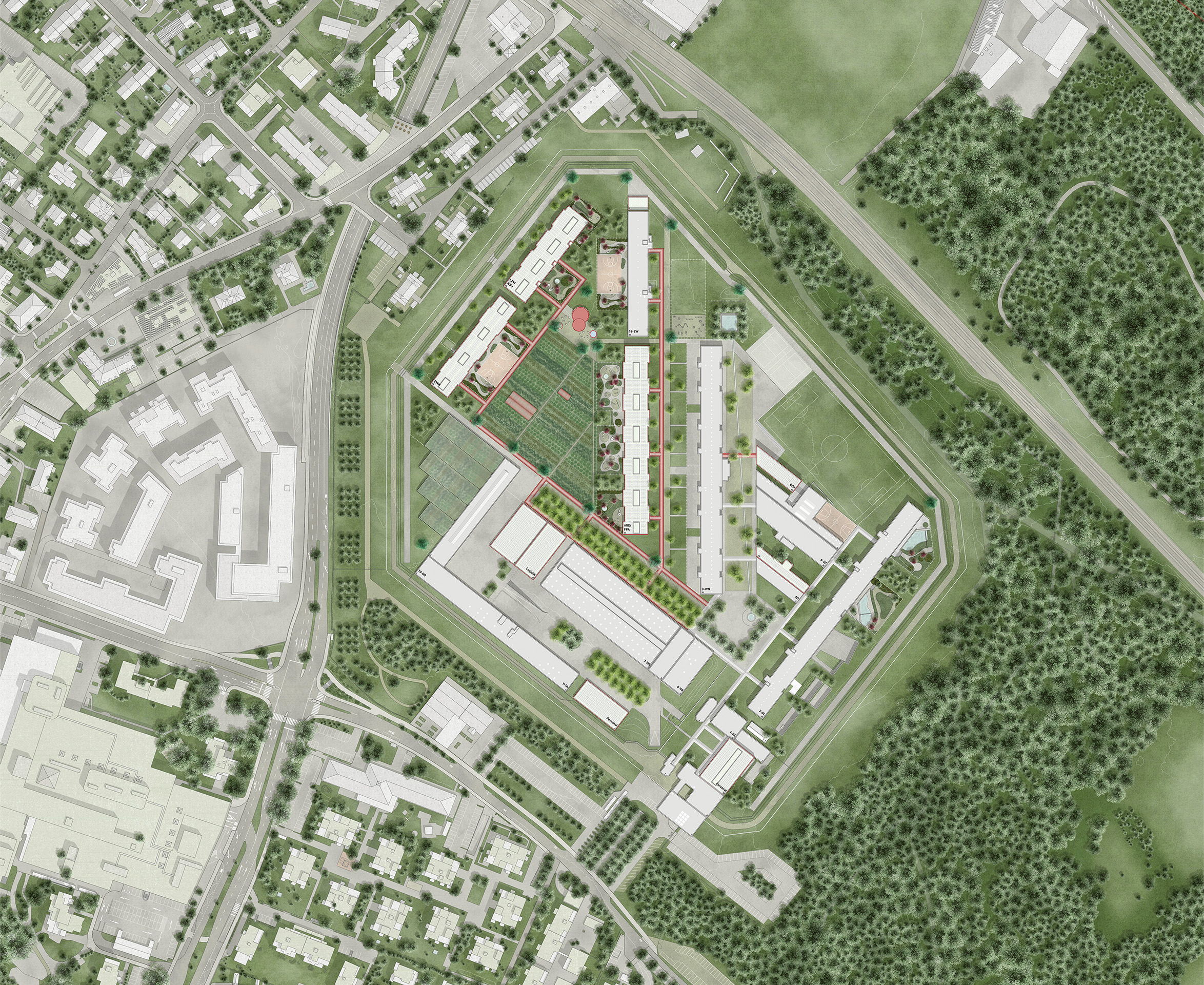 JVA Pöschwies Regensdorf Situationsplan