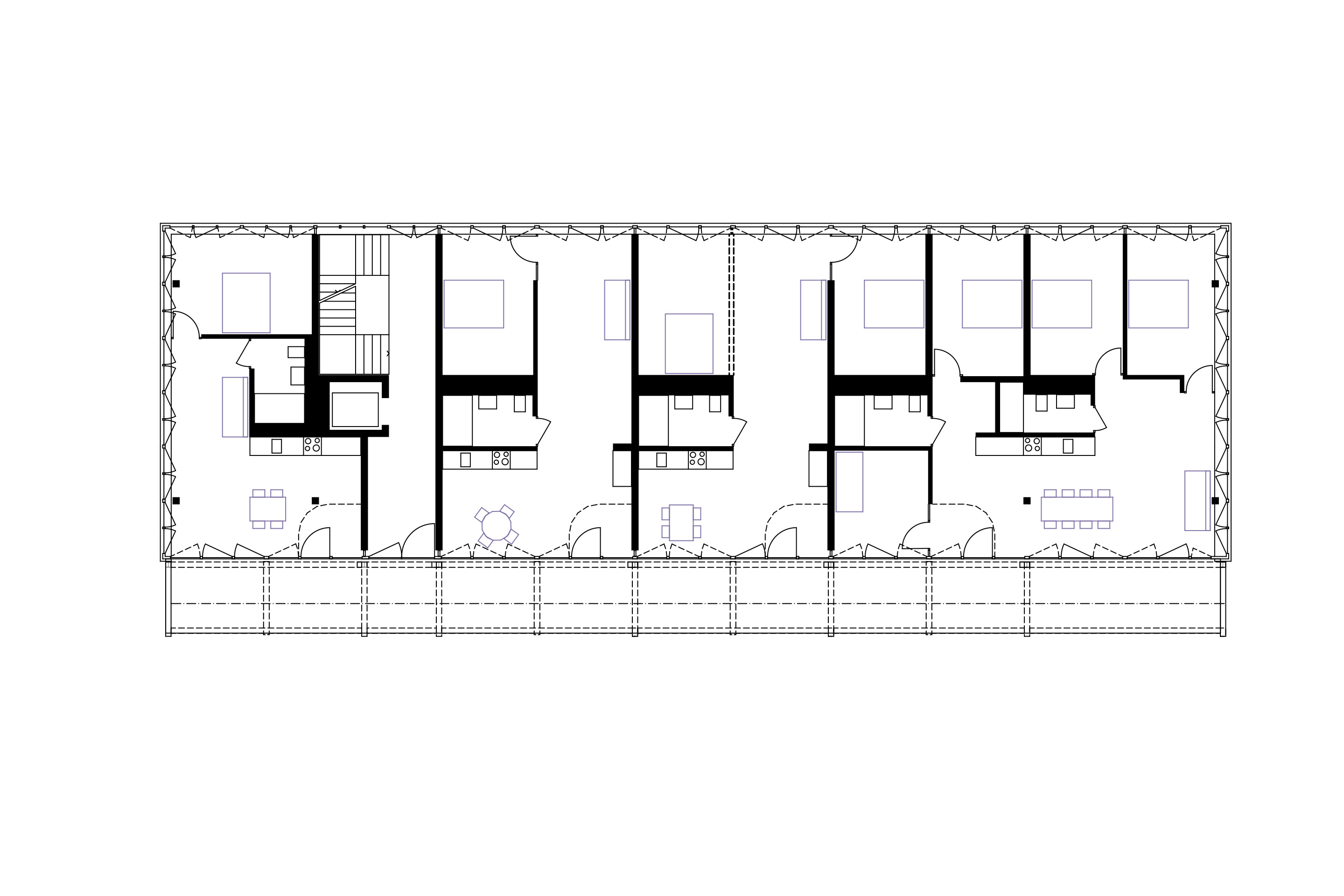 Lyse-Lotte: Grundriss 2. Obergeschoss mit den barrierefreien Wohnungen.
