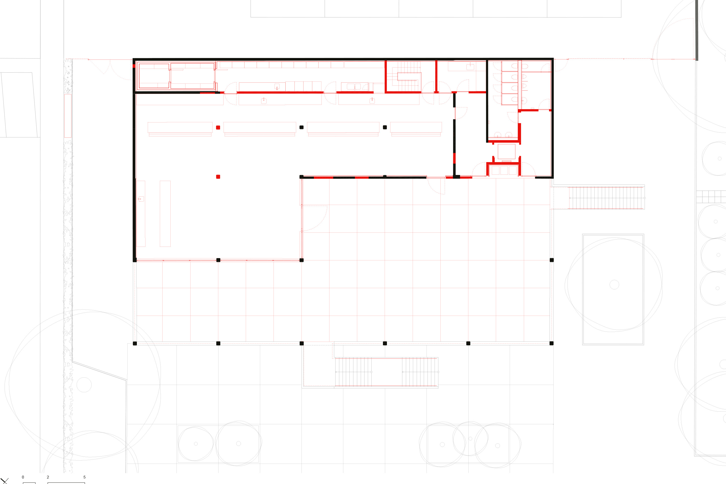 Fassade Basel Gartenbad Bachgraben Obergeschoss Plan Situation