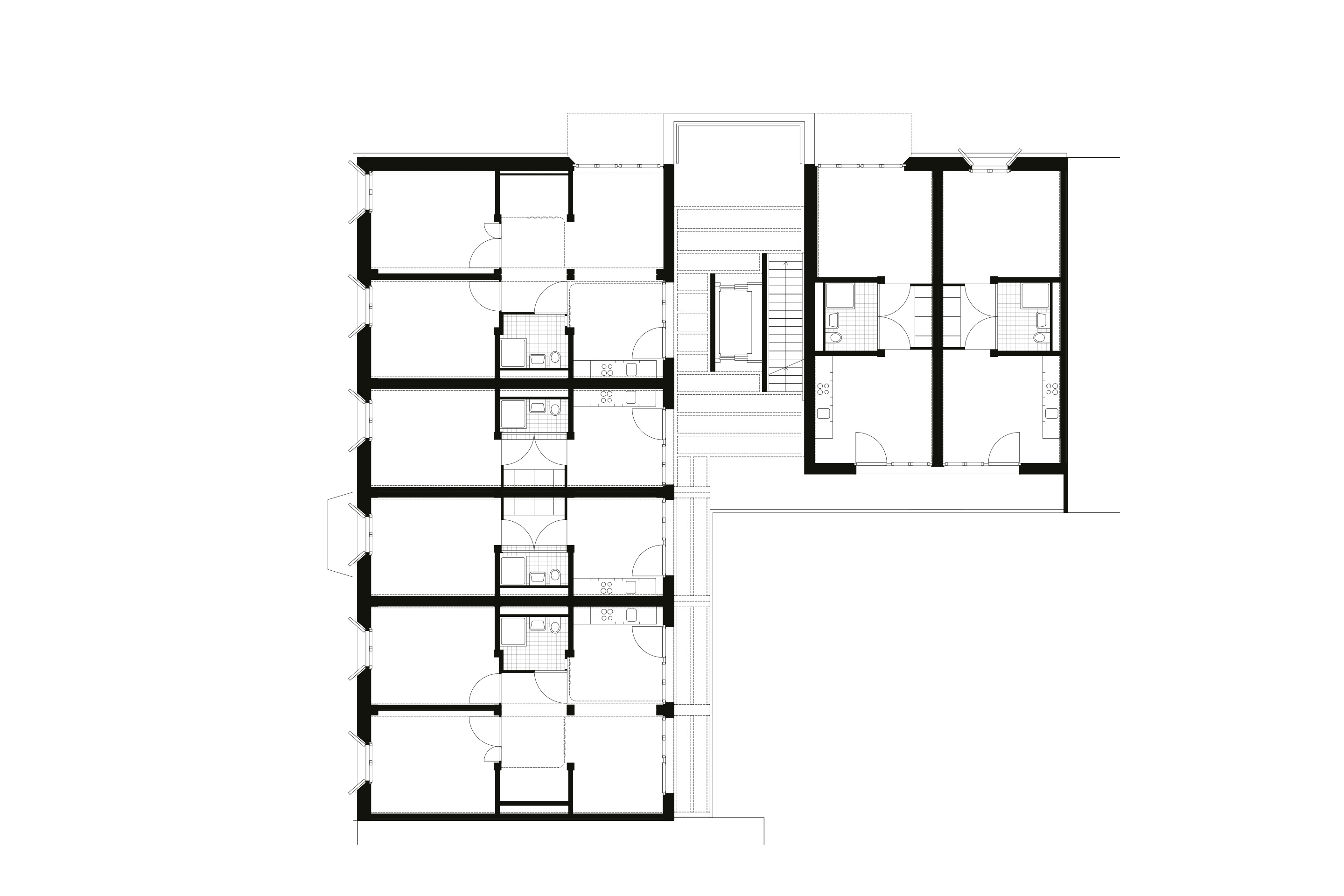Loeliger Strub Architektur, LysP8: Grundriss 1. Obergeschoss.