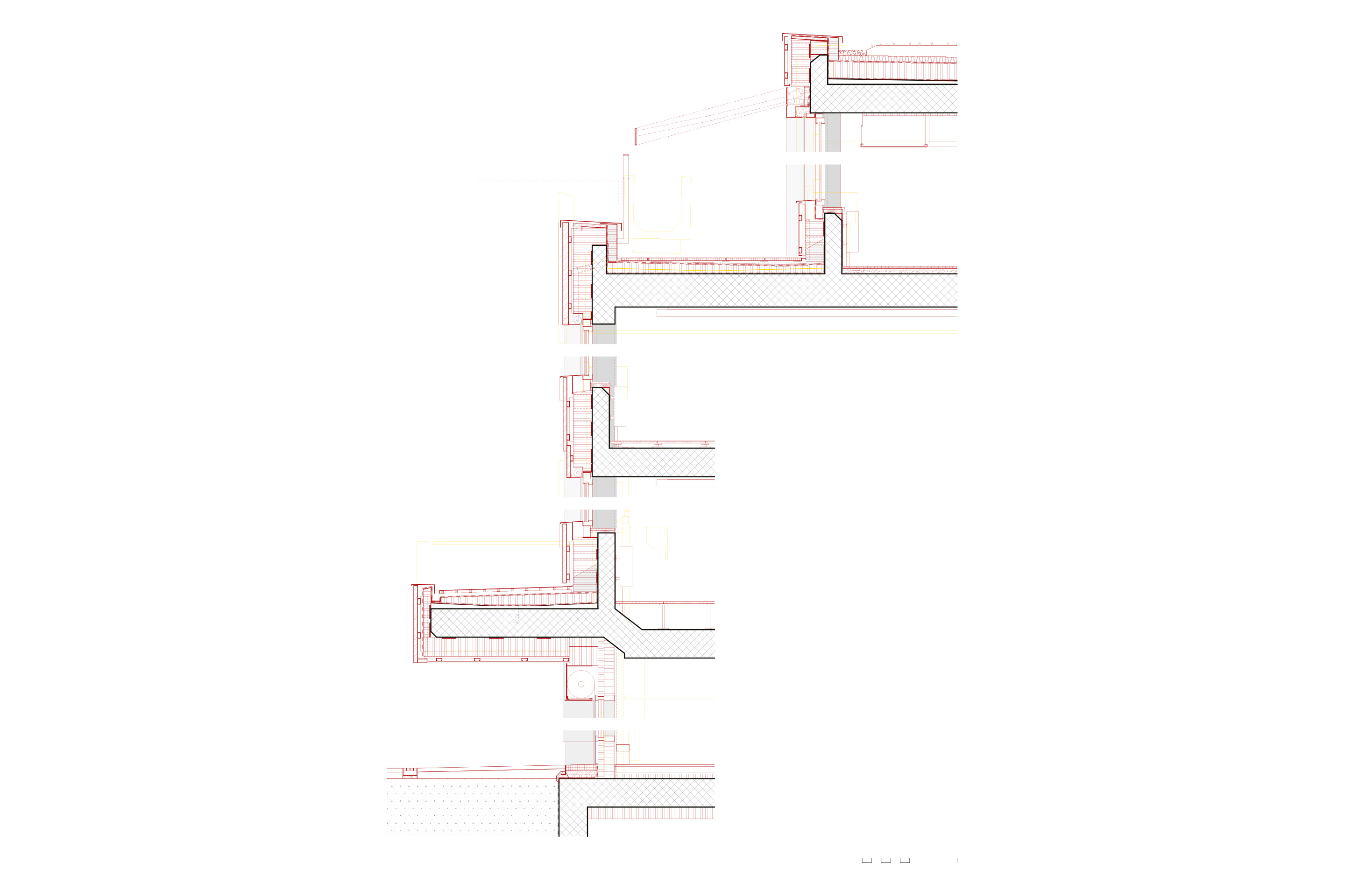 Marmor PV Fassade Zürich Stadthaus Plan Schnitt