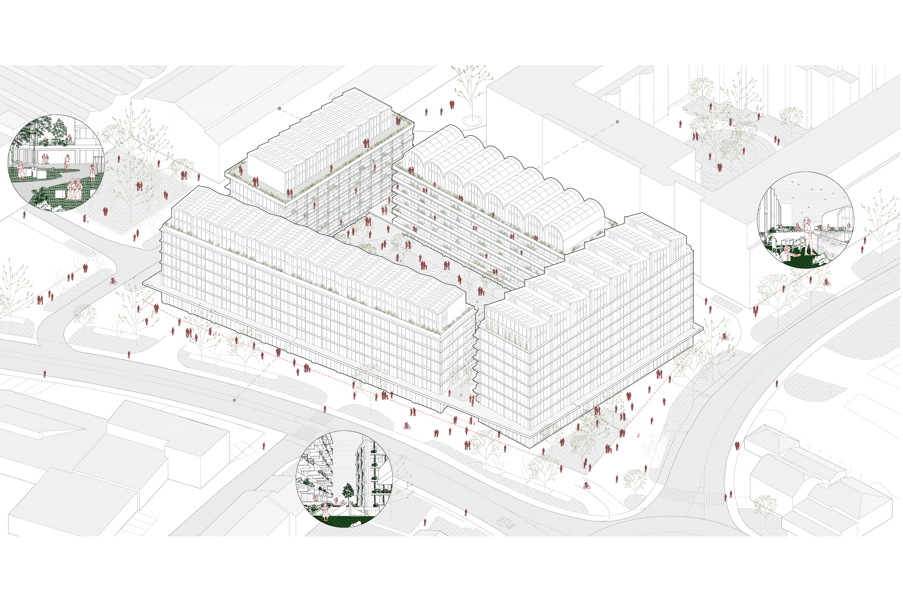 Bredella Areal Pratteln A2 Axonometrie