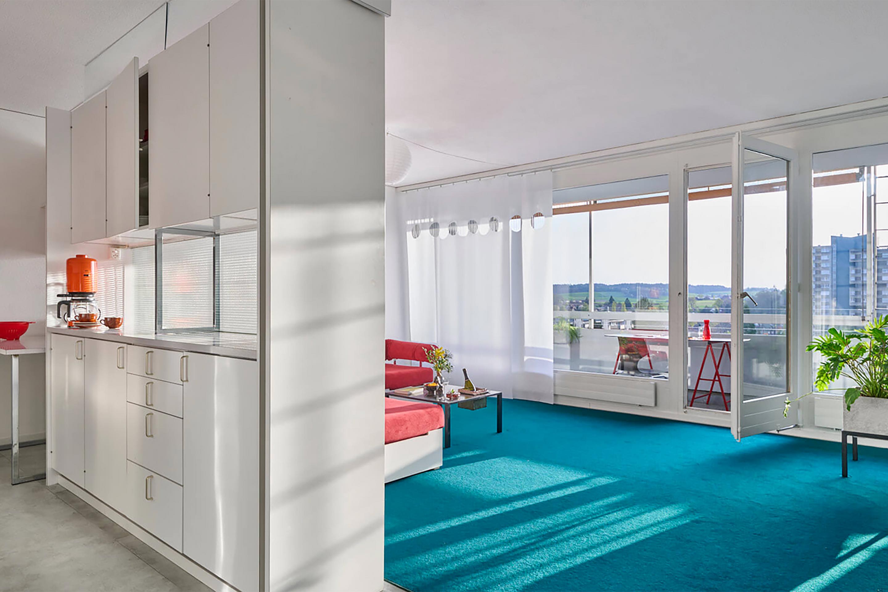 Bümpliz BE:  Die Hochhauswohnung Fellergut von 1972 ist weitgehend im Originalzustand erhalten.