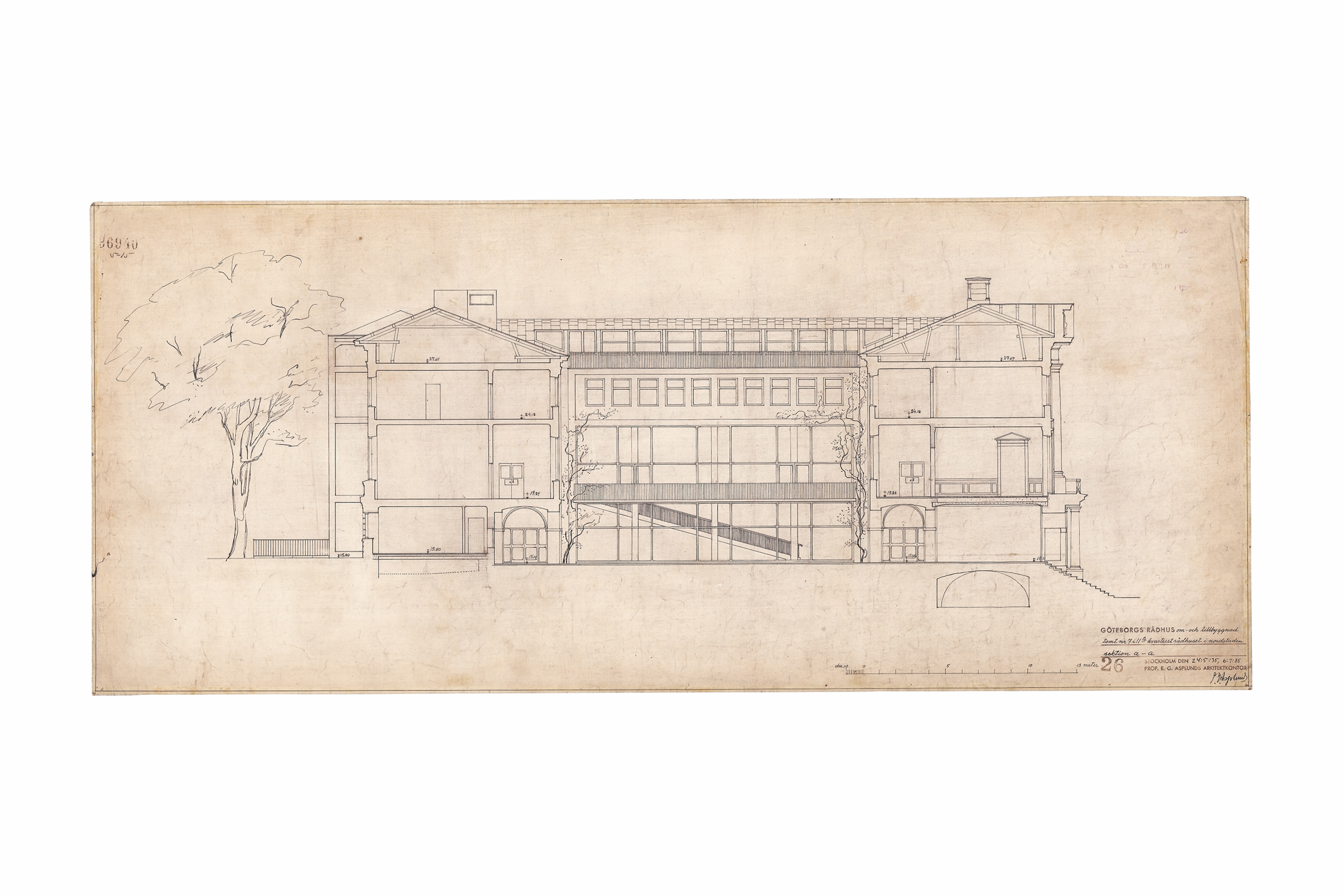 Asplund-Rådhuset-courthouse-goteborg-section-east-west