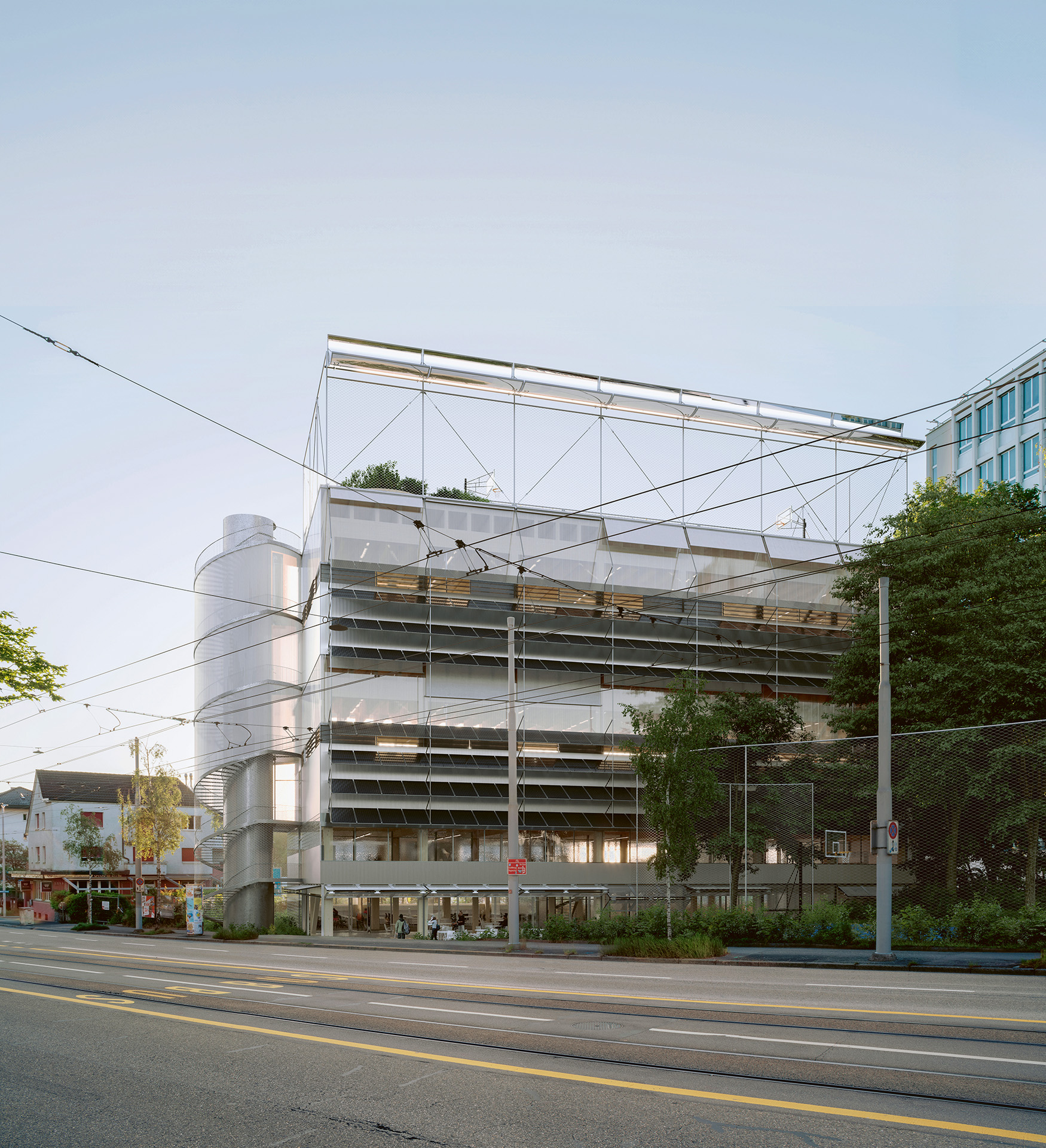 Ansicht der Erweiterung Schulanlage Brunnenhof