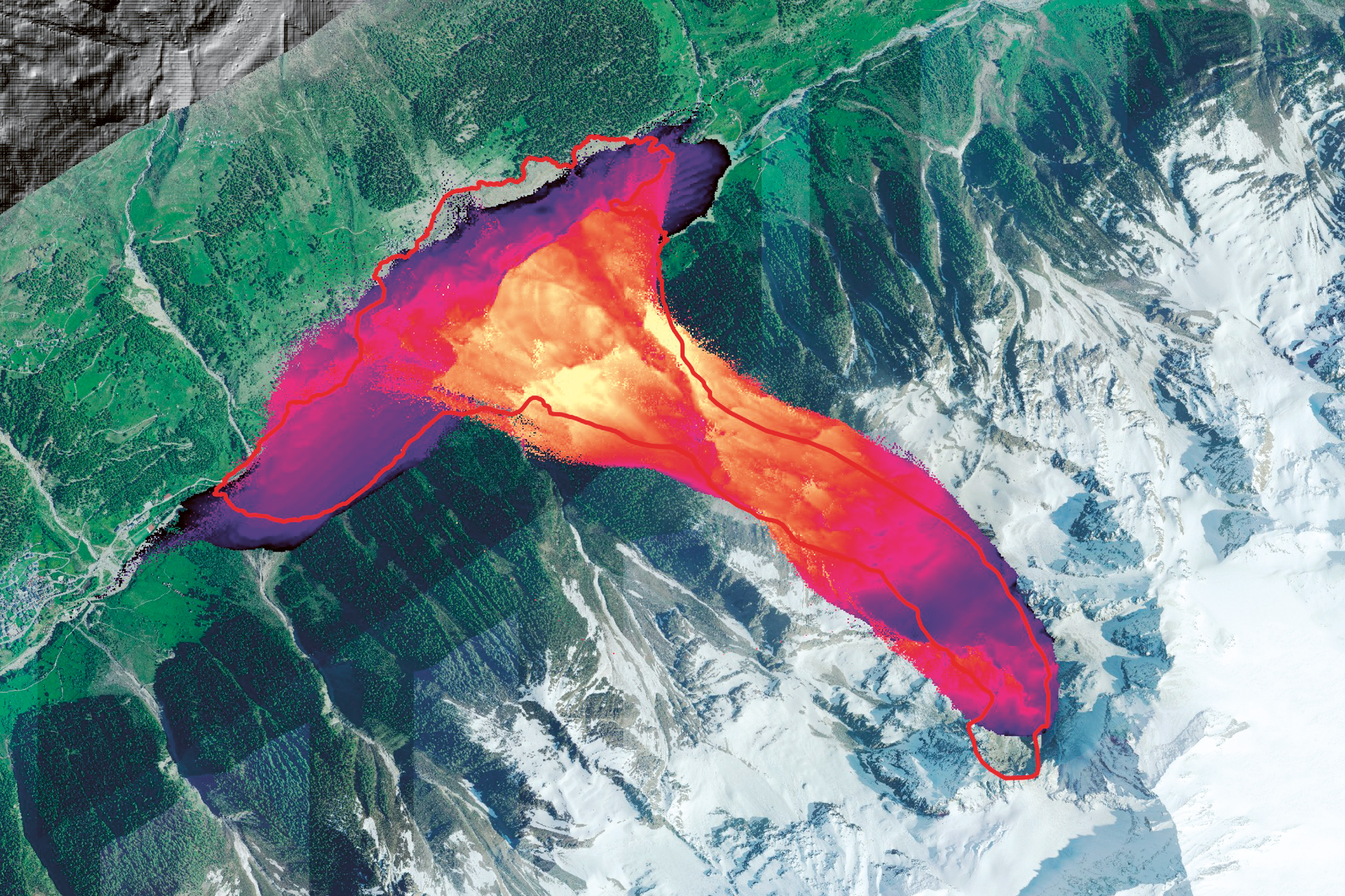 Blatten Bergsturz Katastrophe Birchgletscher Abbruch Geschwindigkeit Modell Simulation