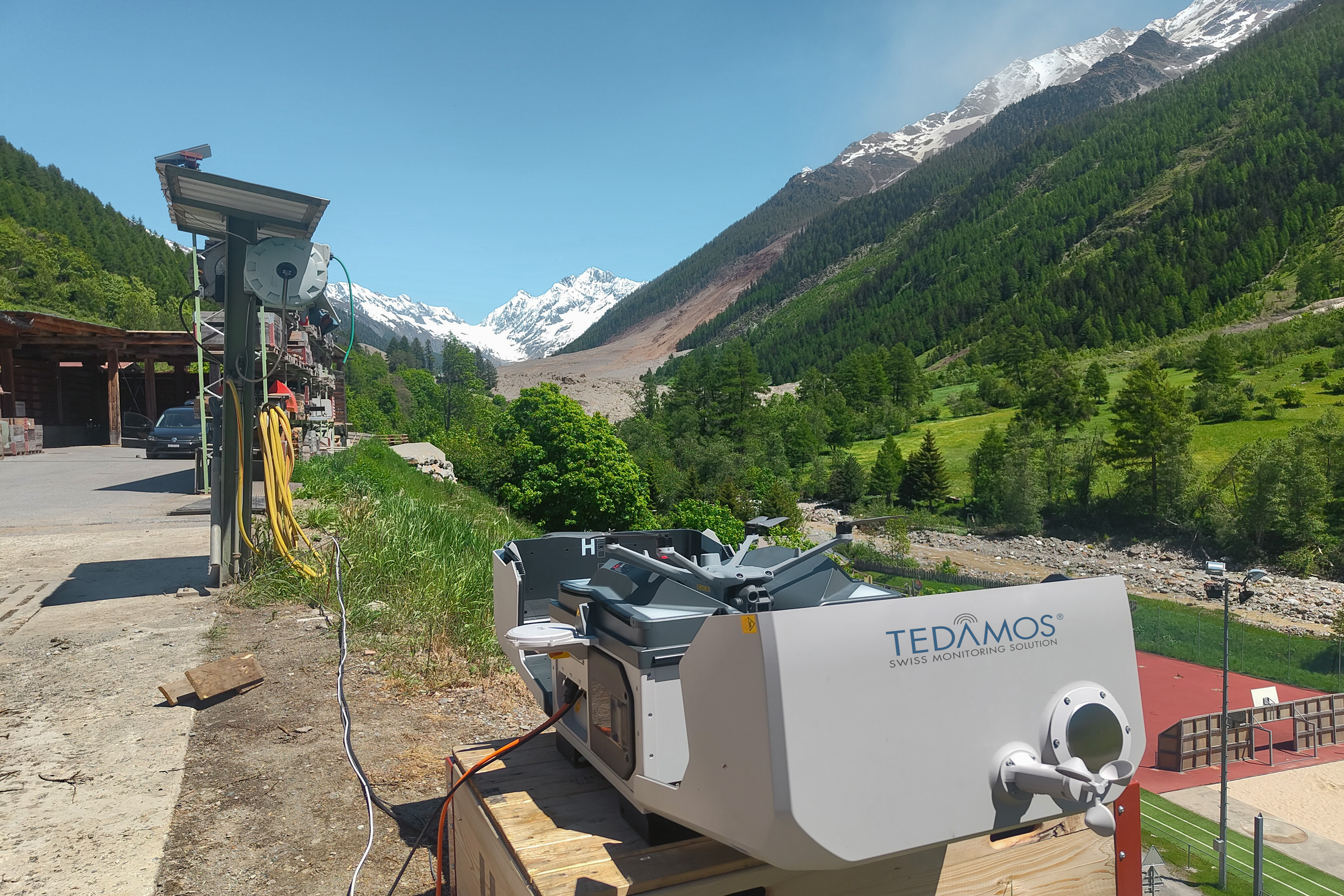 Blatten Bergsturz Drohne automatisch Flug Vermessung