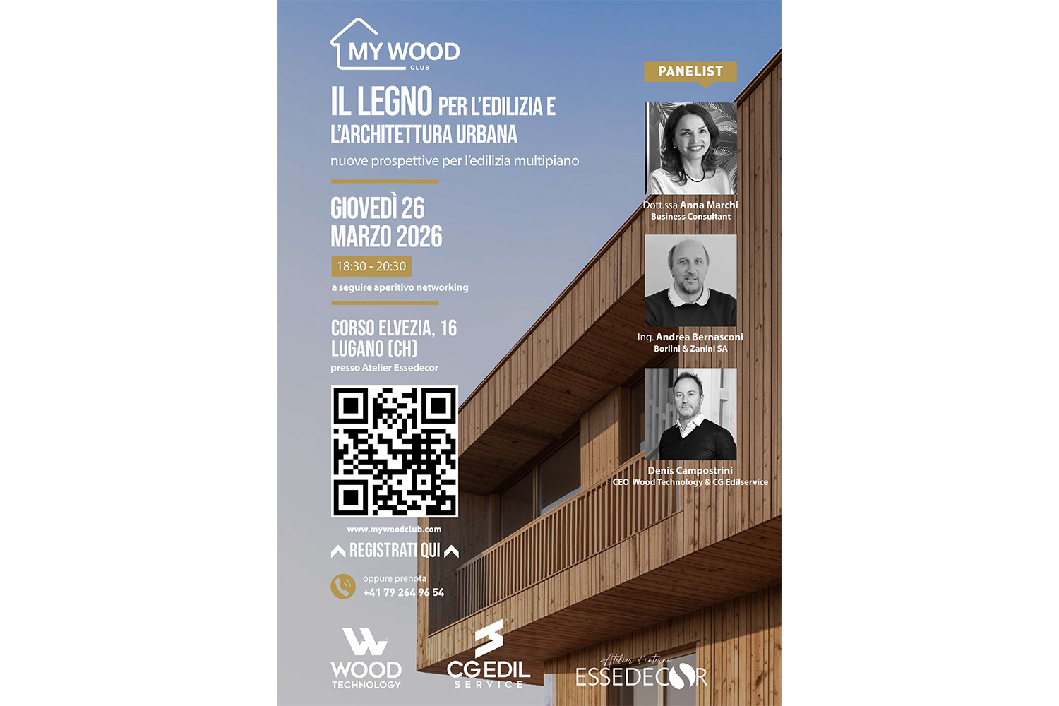 Il legno per l'edilizia e l'architettura urbana, Lugano, 26 marzo 2026
