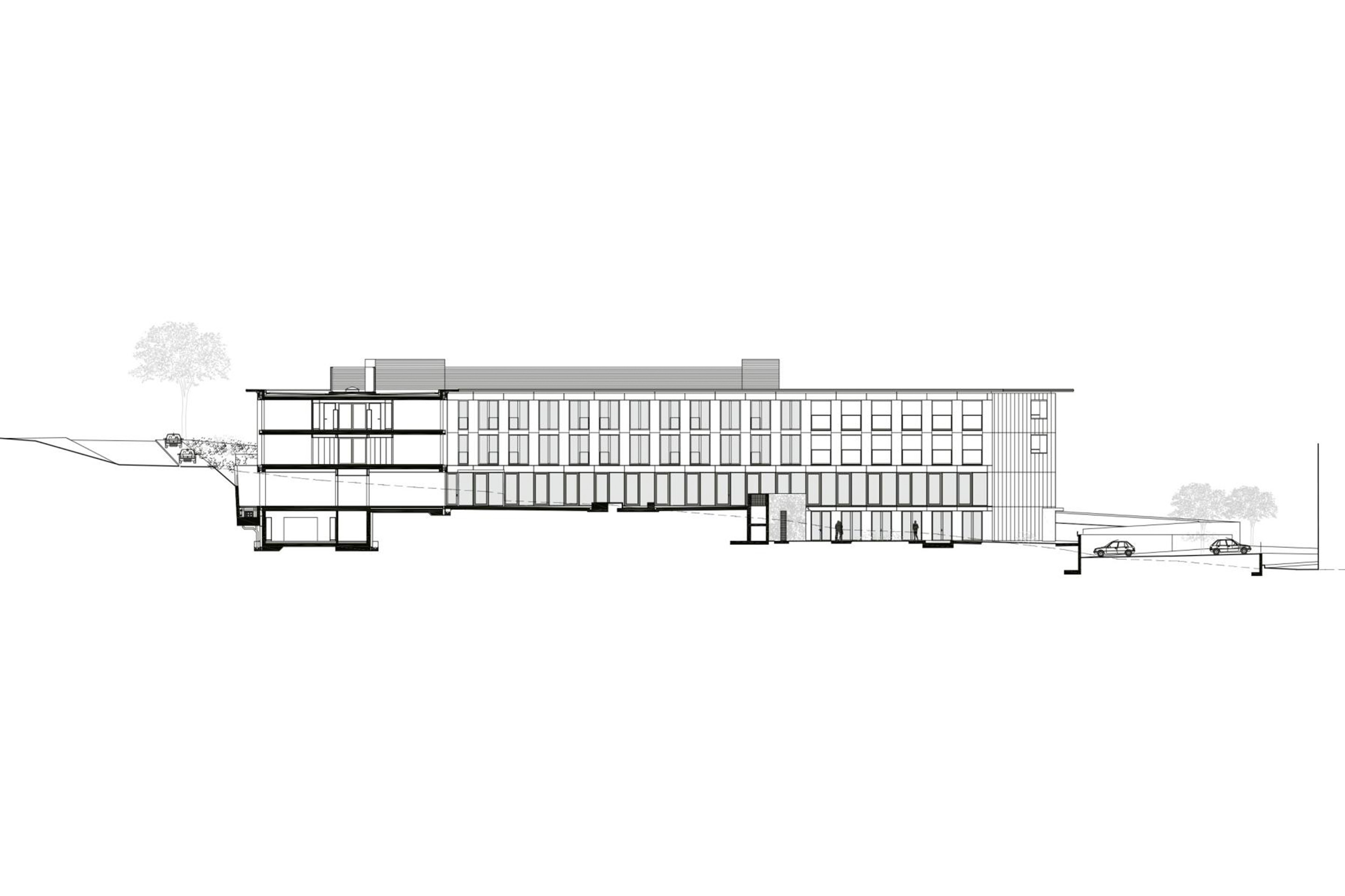 Schnitt, Centro Polis in Pregassona (TI).