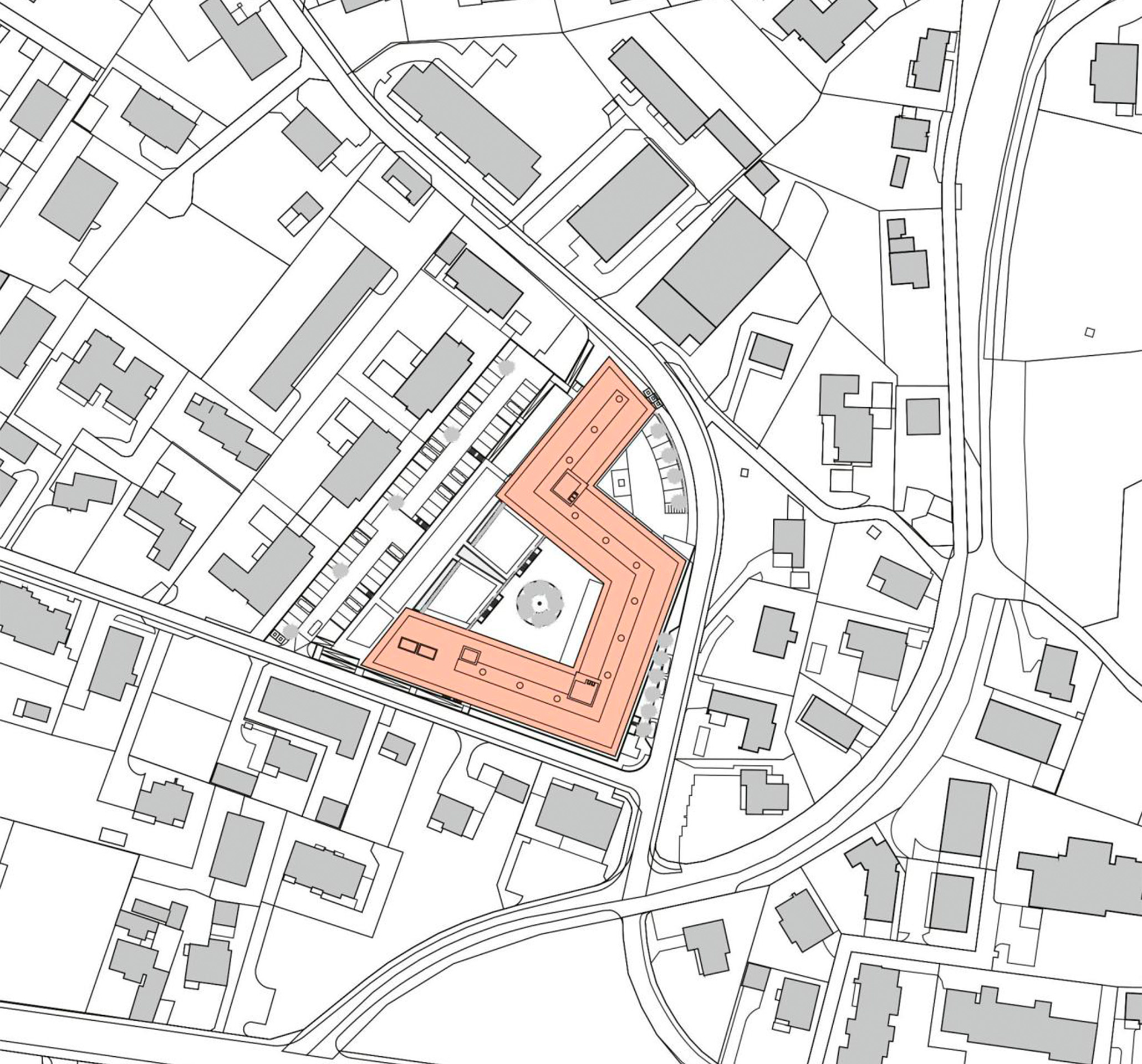 Situationsplan Centro Polis, Pregassona (TI)