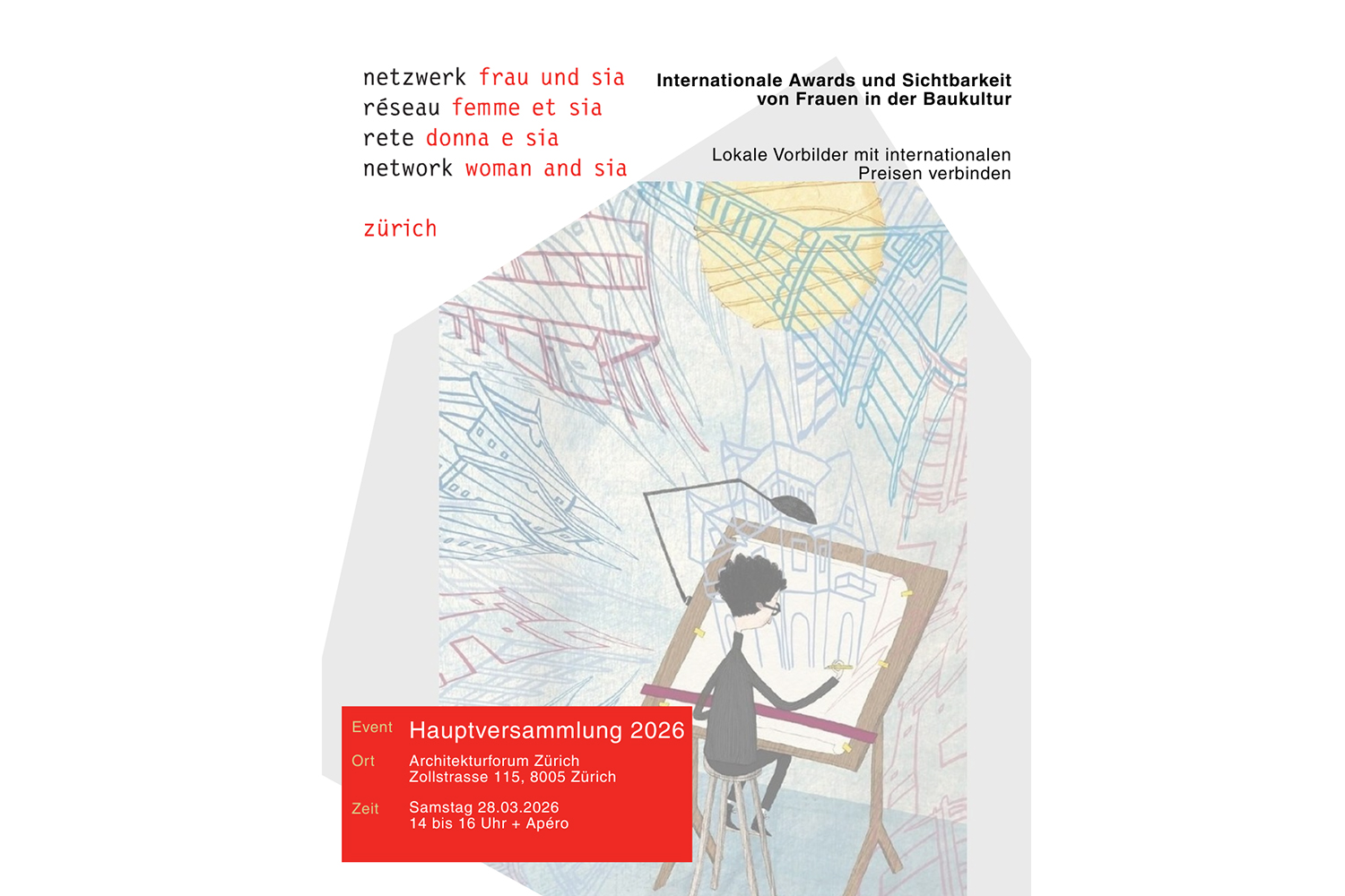 Internationale Architekturpreise und Sichtbarkeit von Frauen in der Baukultur, Zürich, 28. März 2026