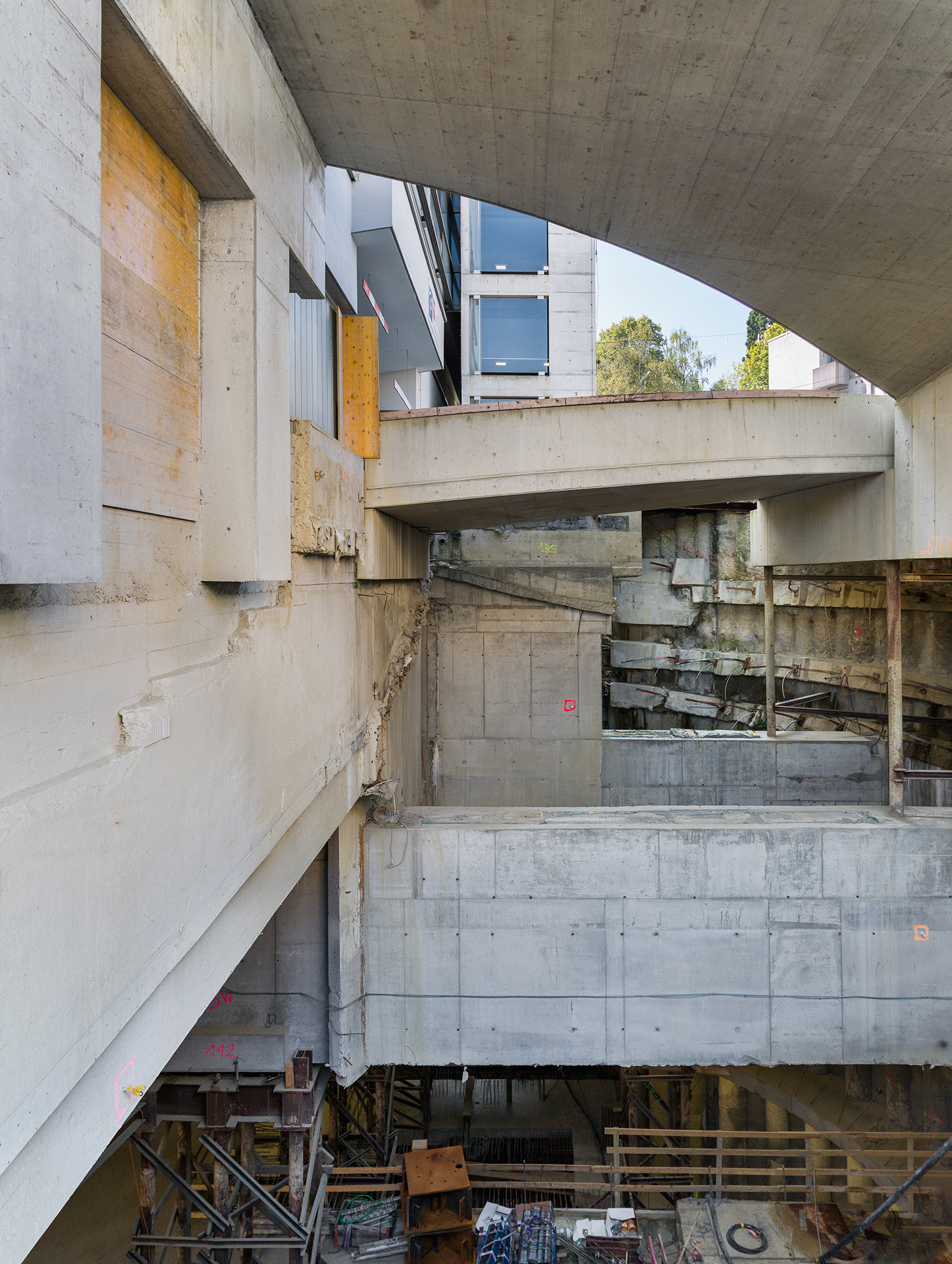 Unterer Graben Tiefgarage Abfangung Detail Foto