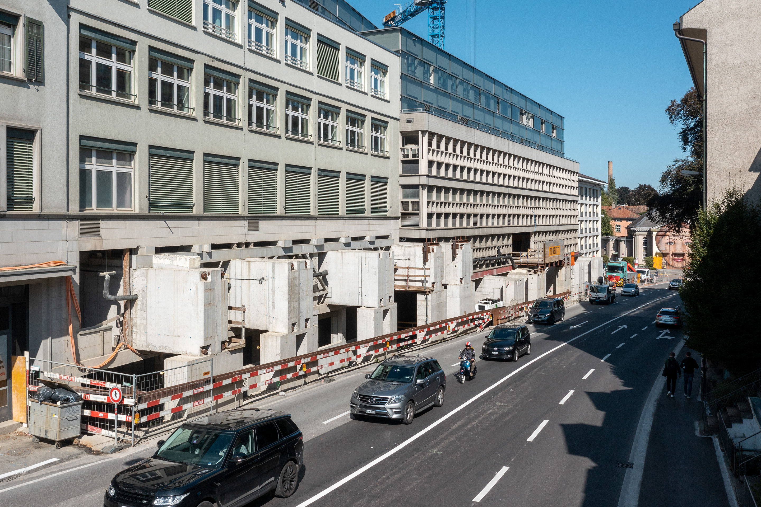 Unterer Graben Tiefgarage Abfangung Gebäude Aussenansicht Foto