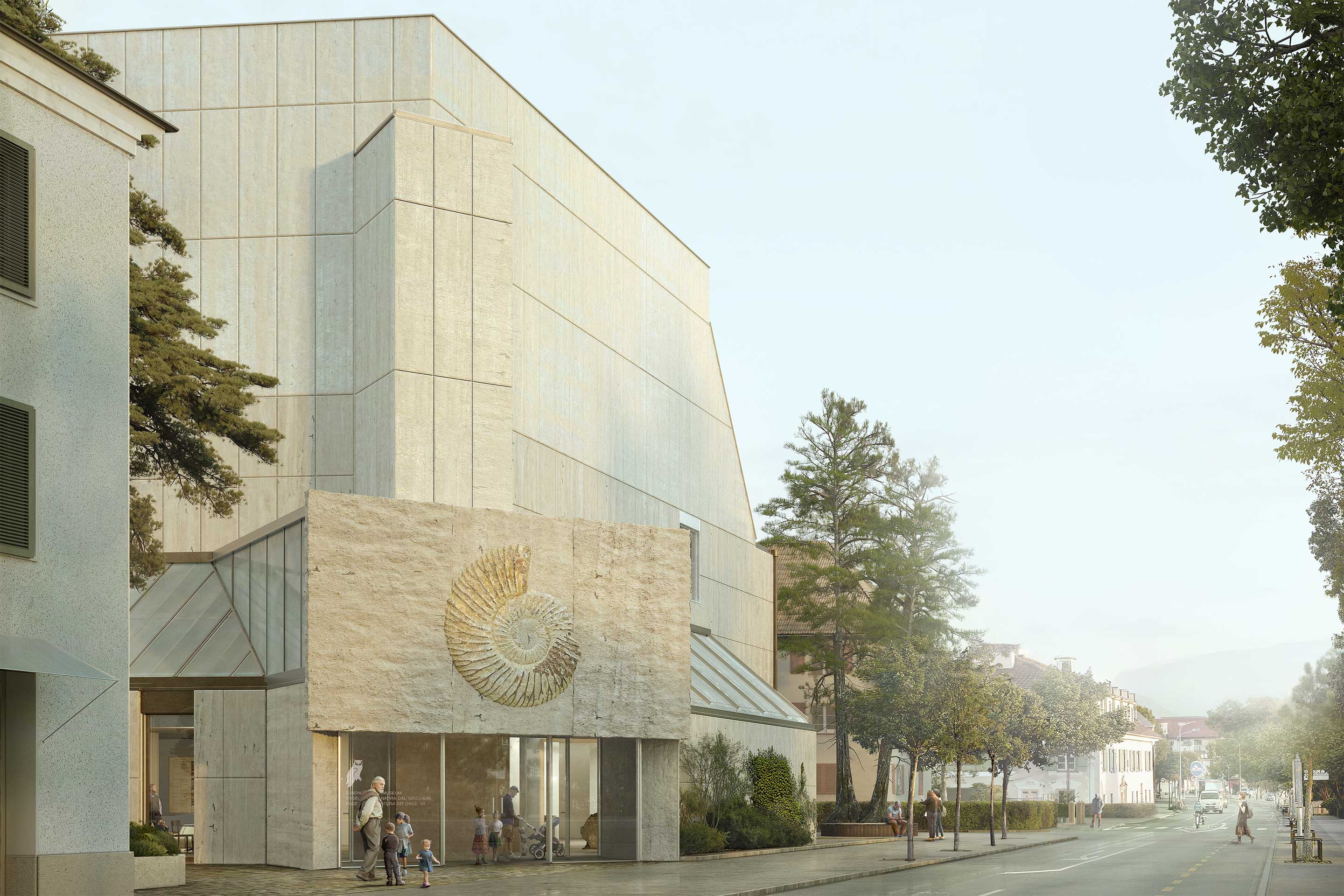 chur bündner naturmuseum ammonit diorama