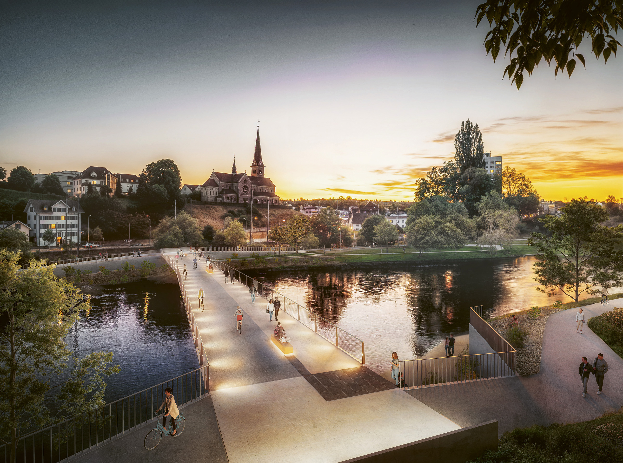 Reussbrücke Luzern Nordpol Visualisierung
